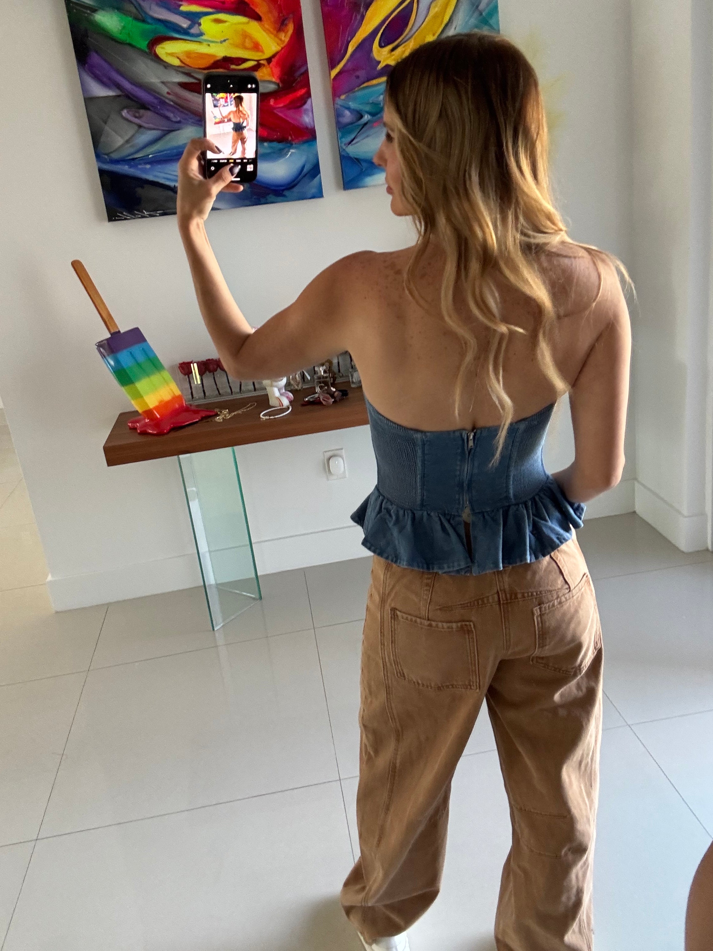 Jeans Barrel Marrón