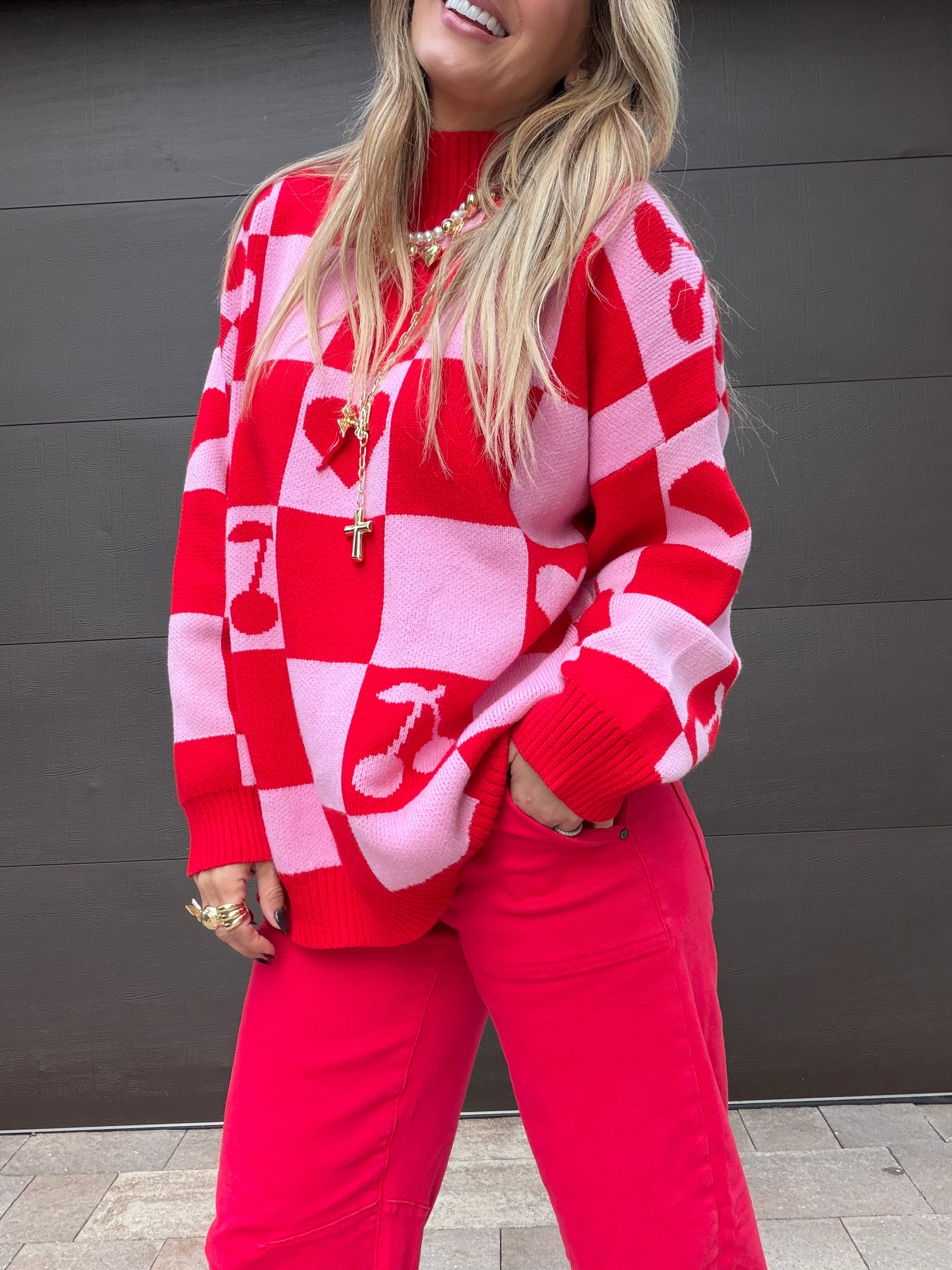 Sweater Corazón Cuadro