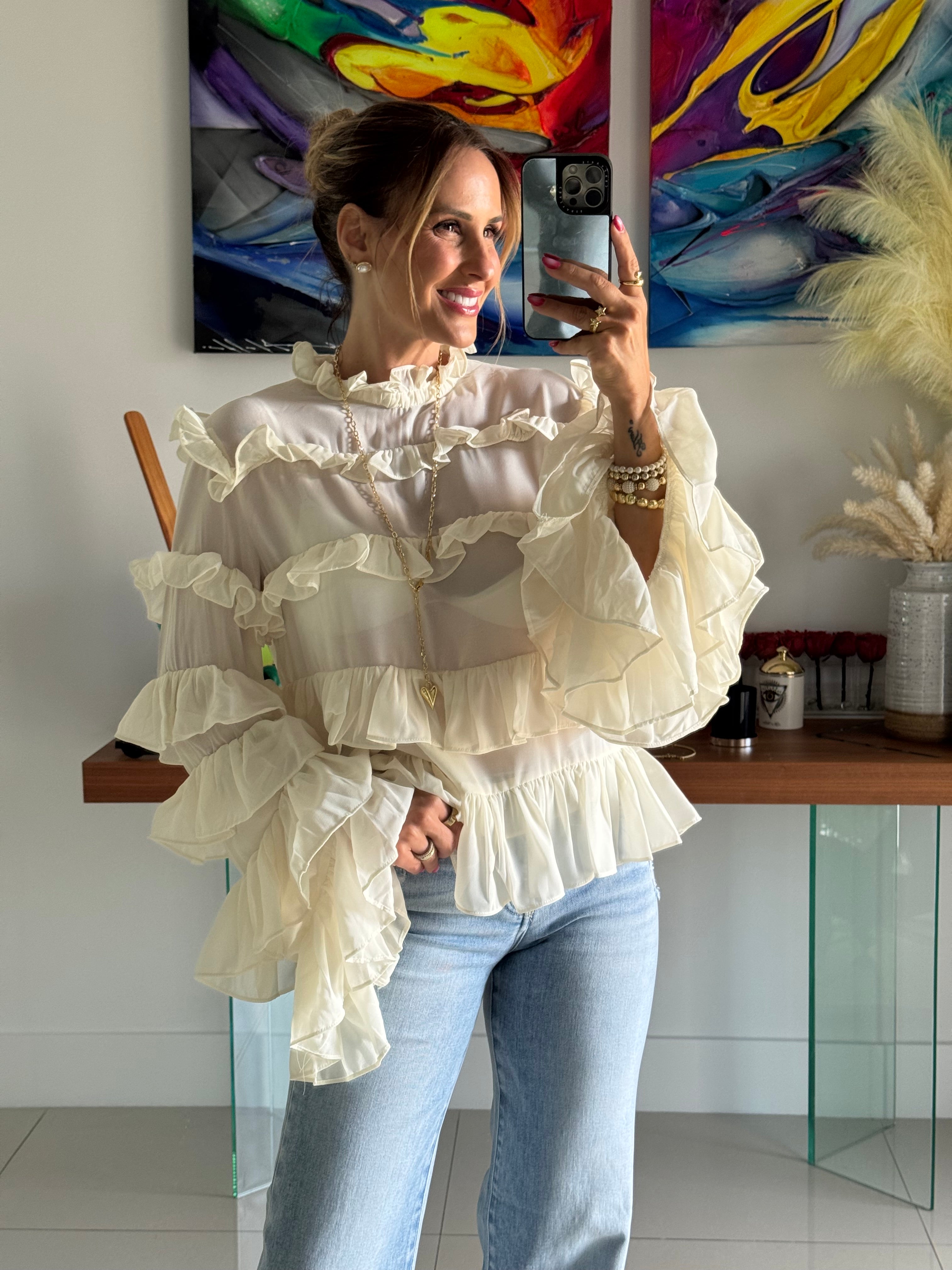 Top Boho Beige