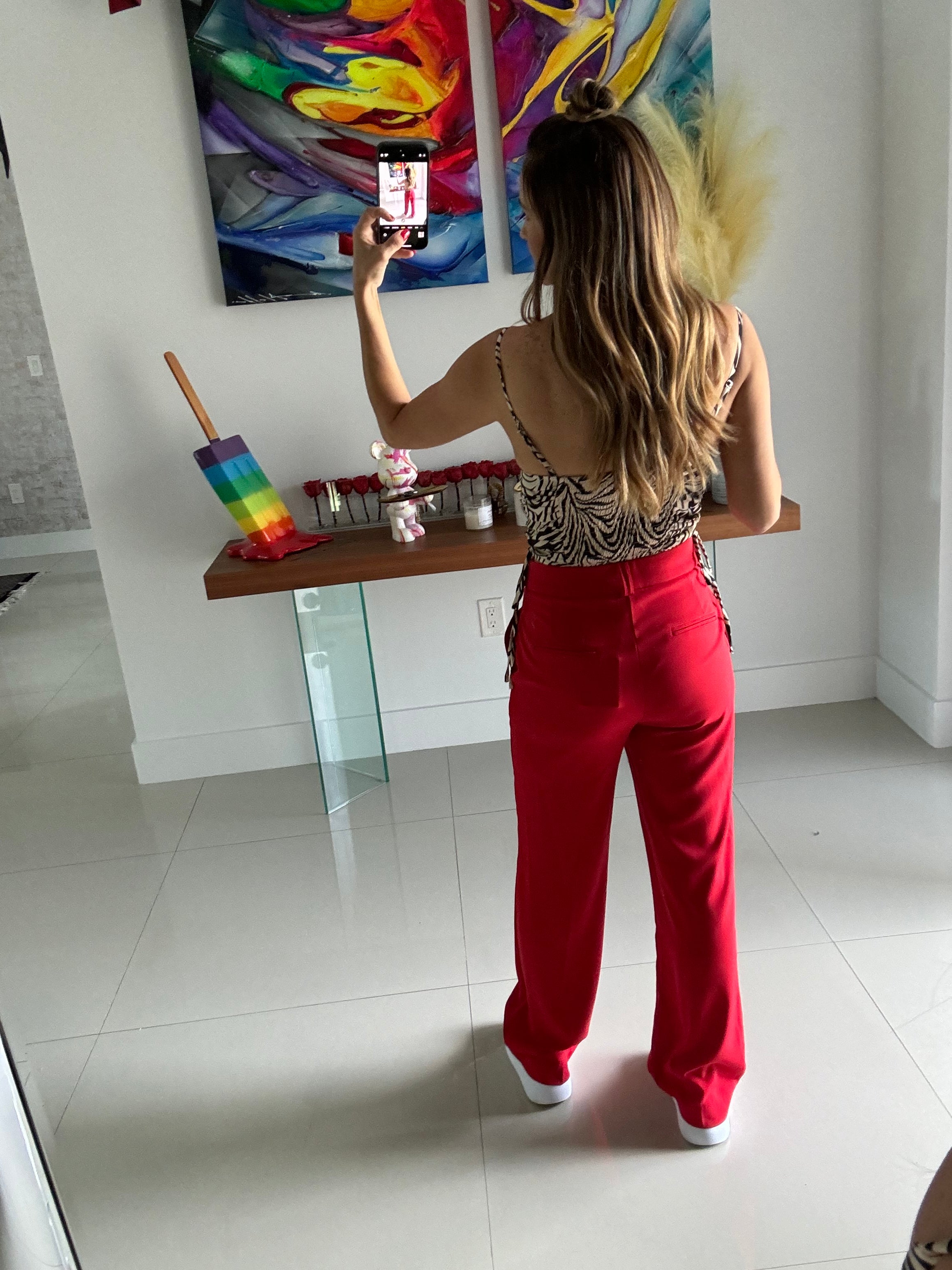 Pant Red Elegant