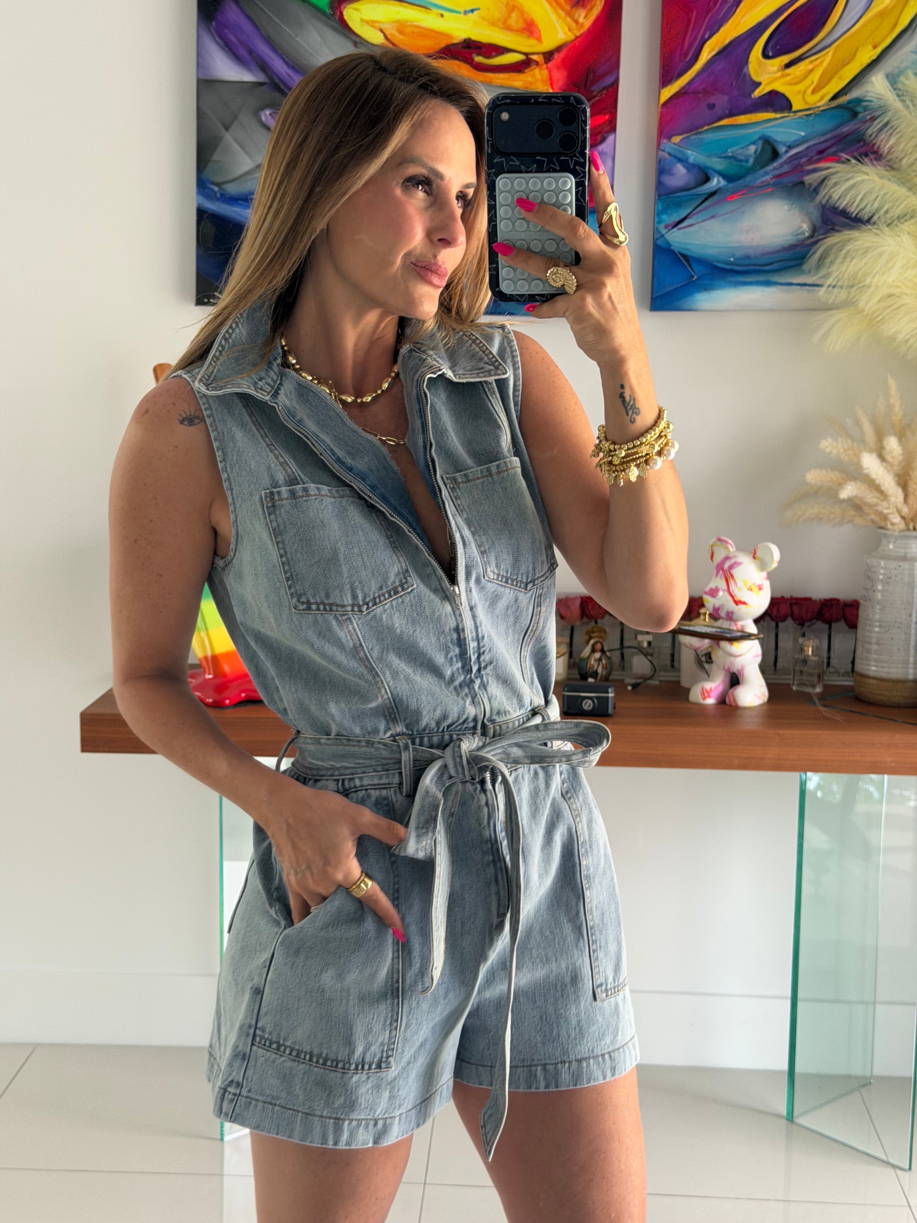 Romper Denim 7