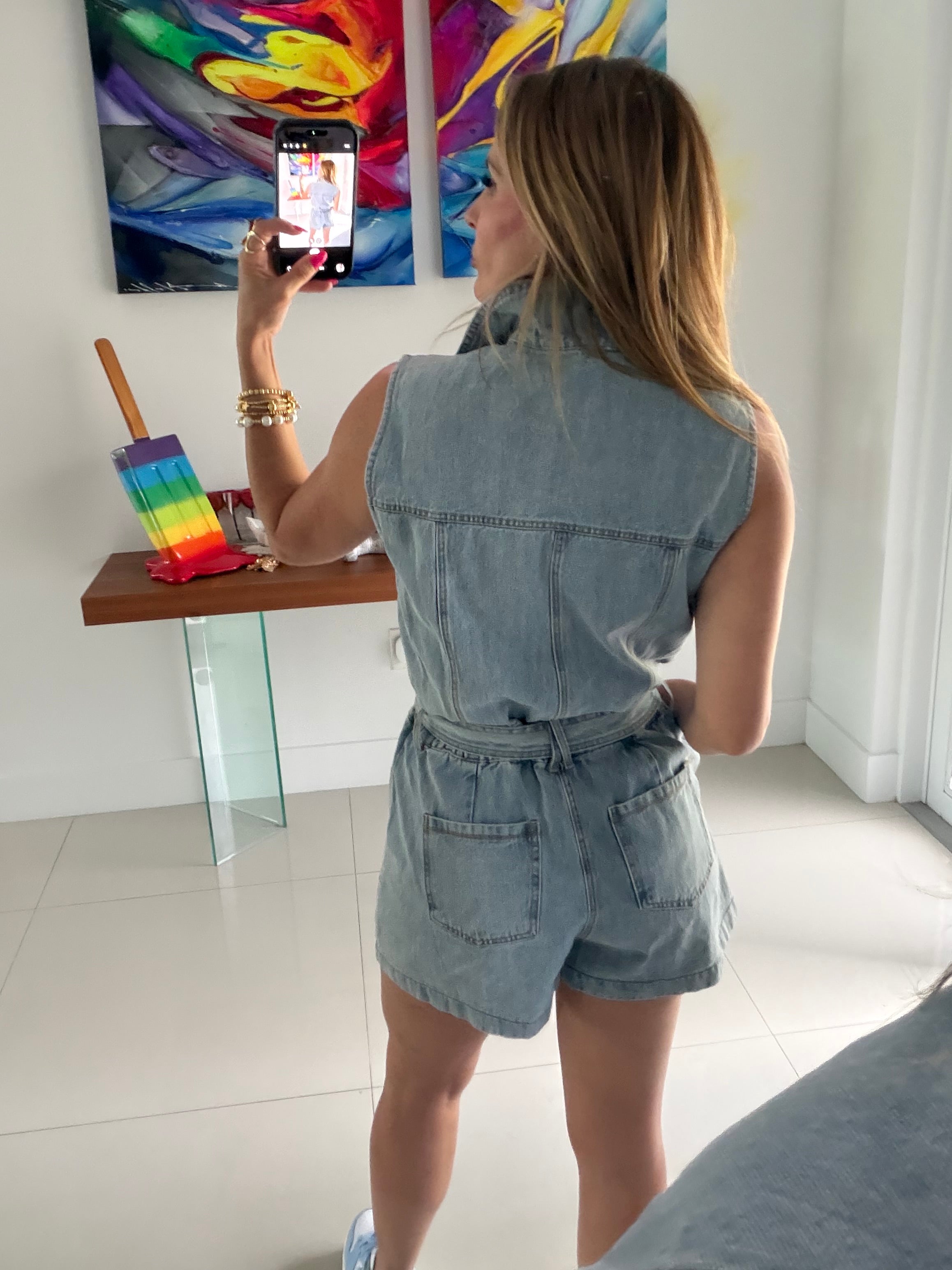 Romper Denim 7
