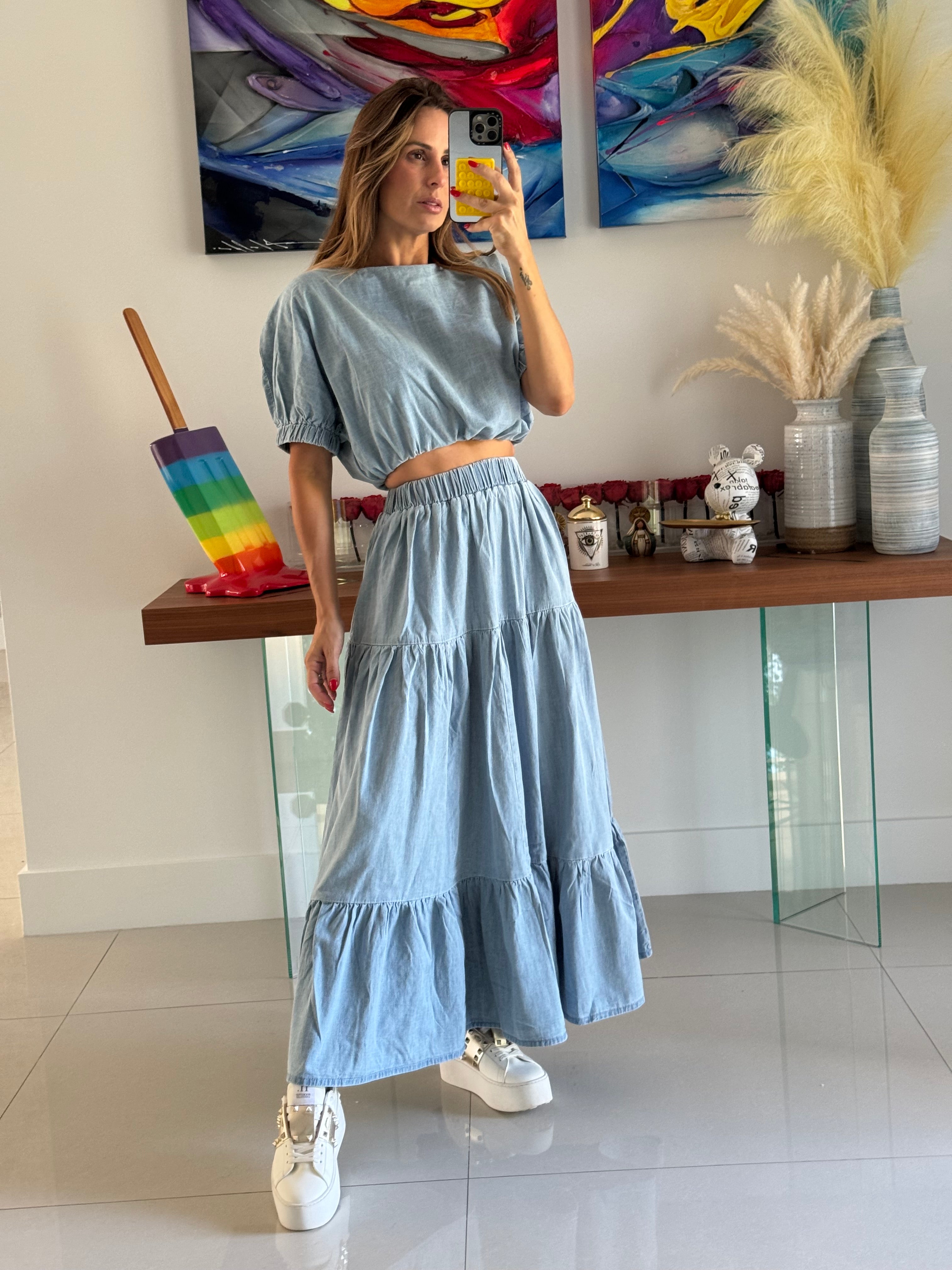 Set Denim Skirt