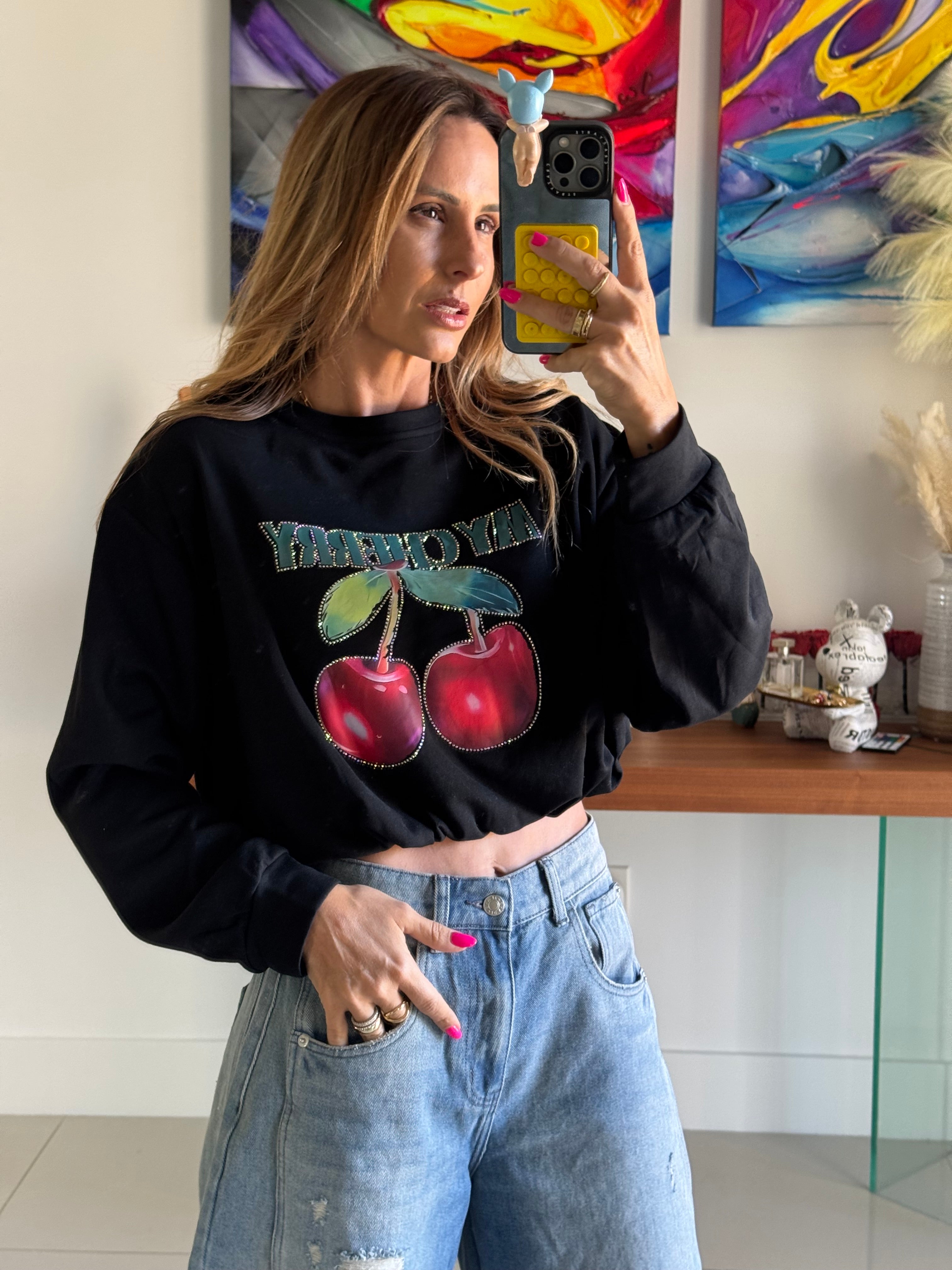 Sweater Crop My Cherry