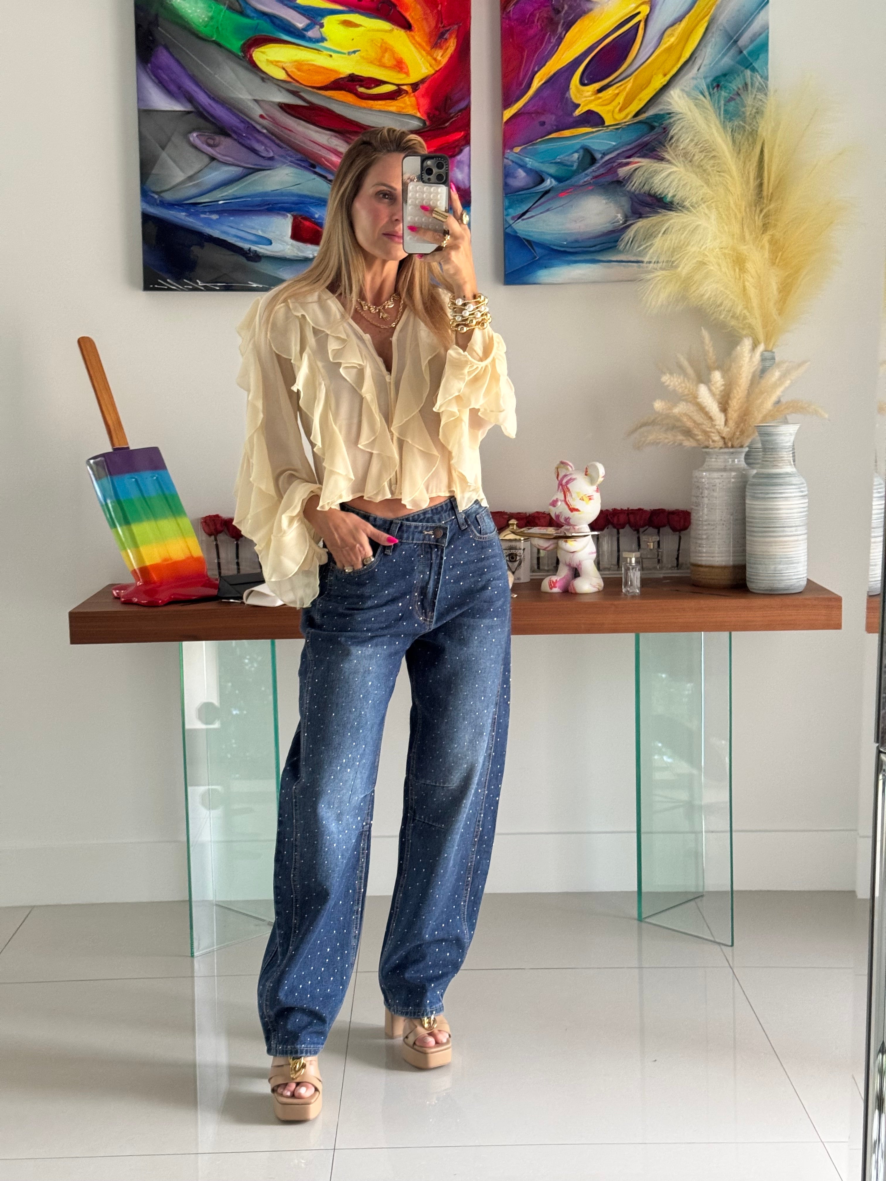 Top Boho Vainilla