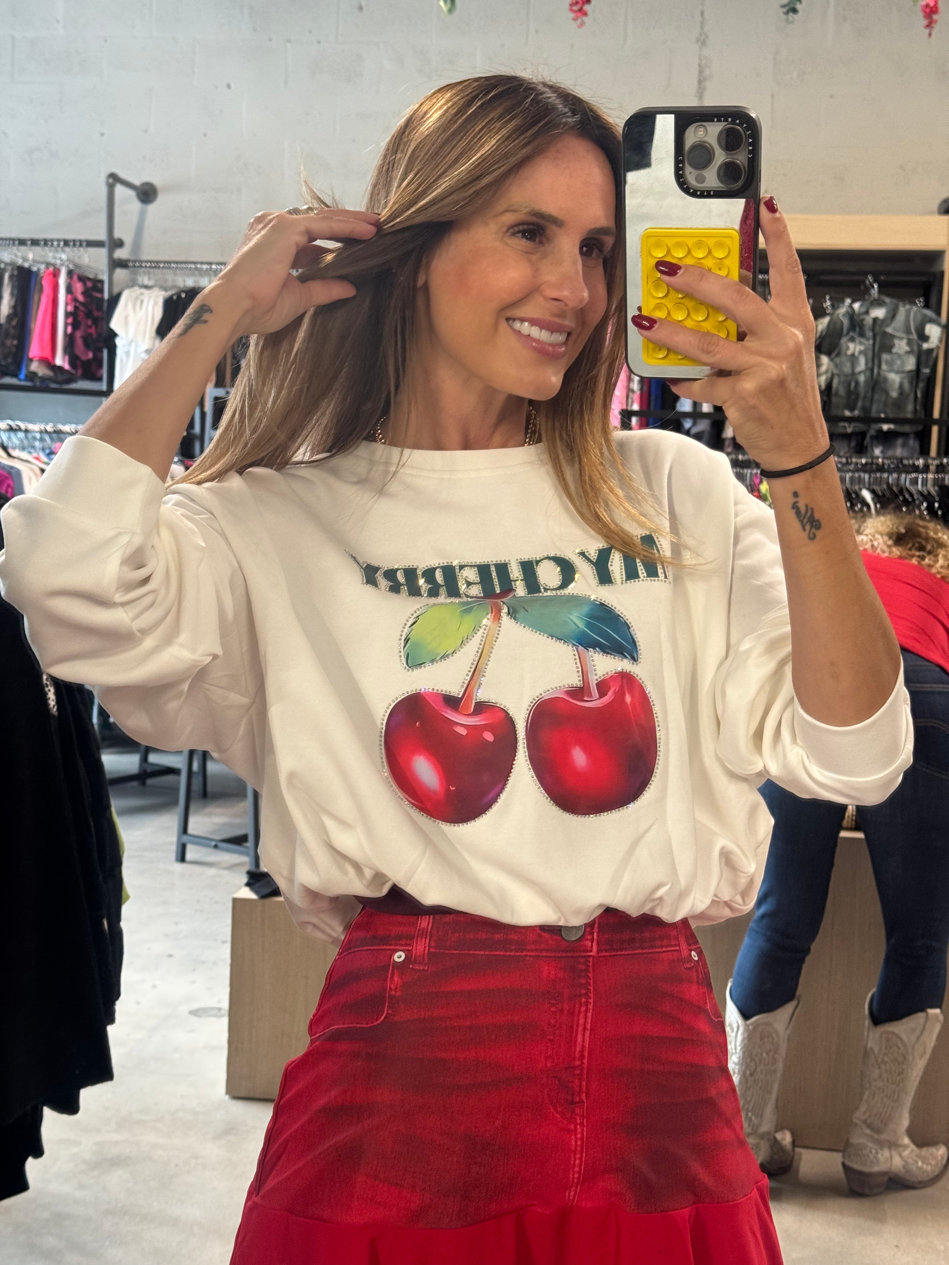 Sweater Crop My Cherry