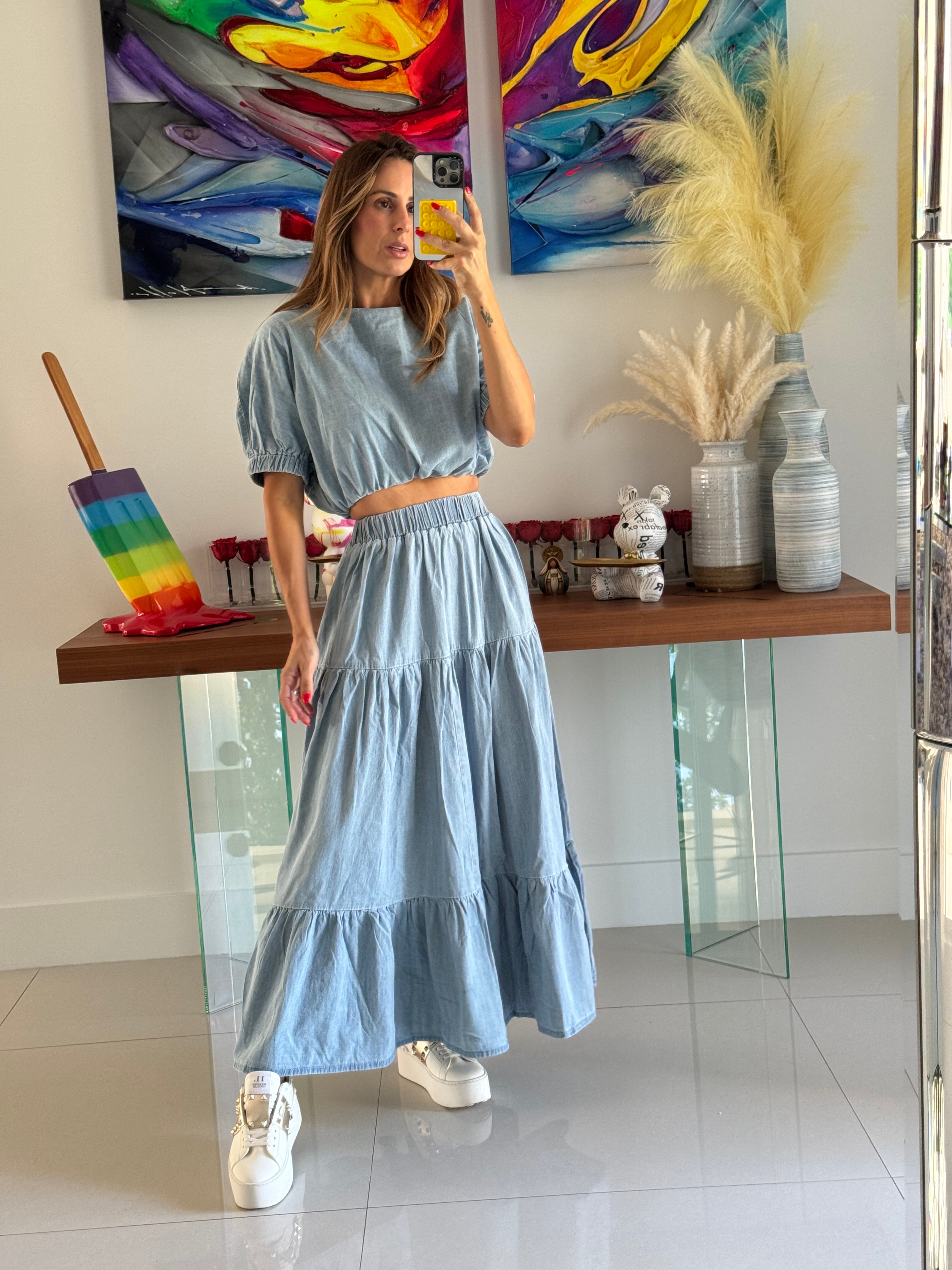Set Denim Skirt