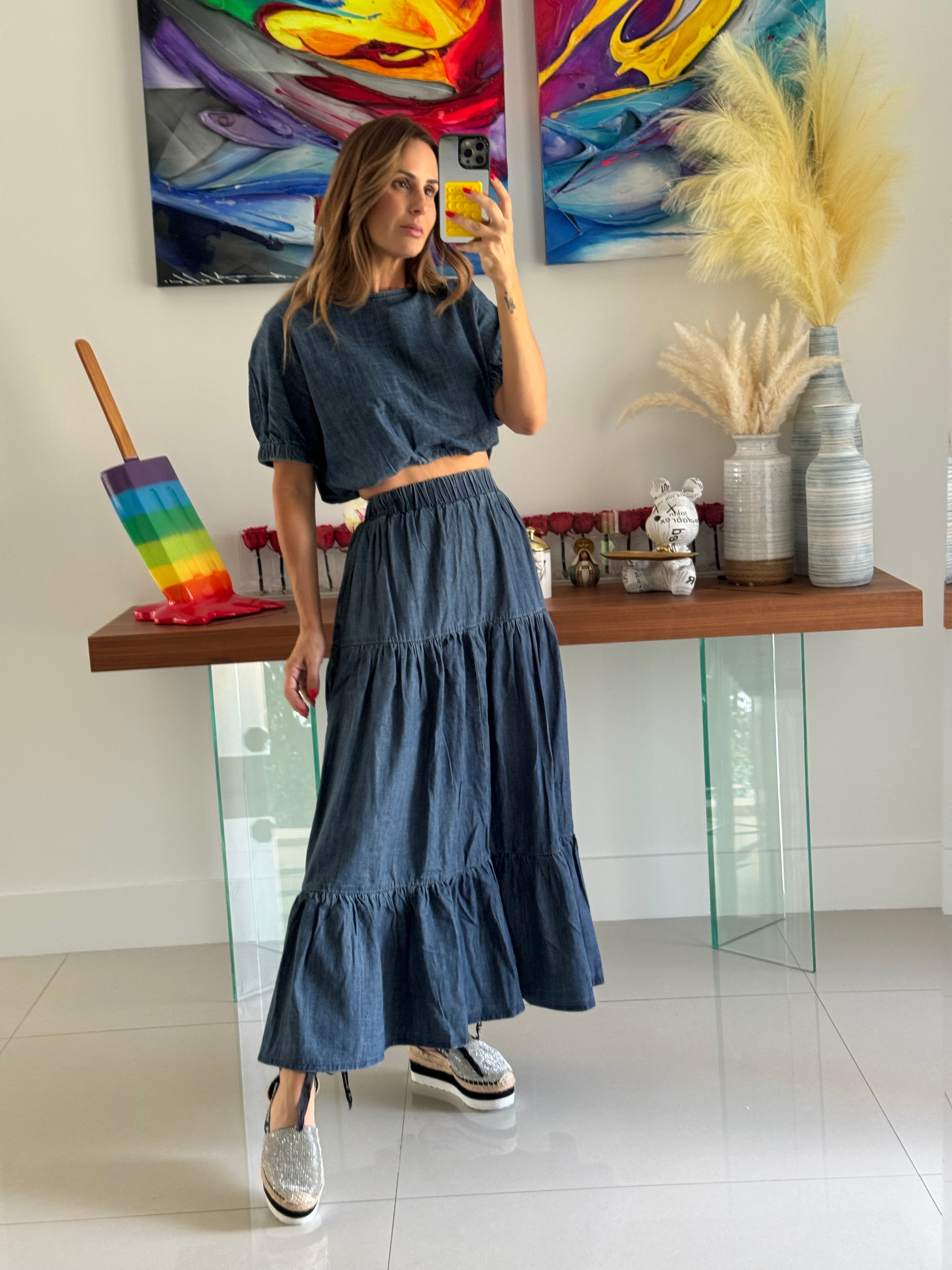 Set Denim Skirt