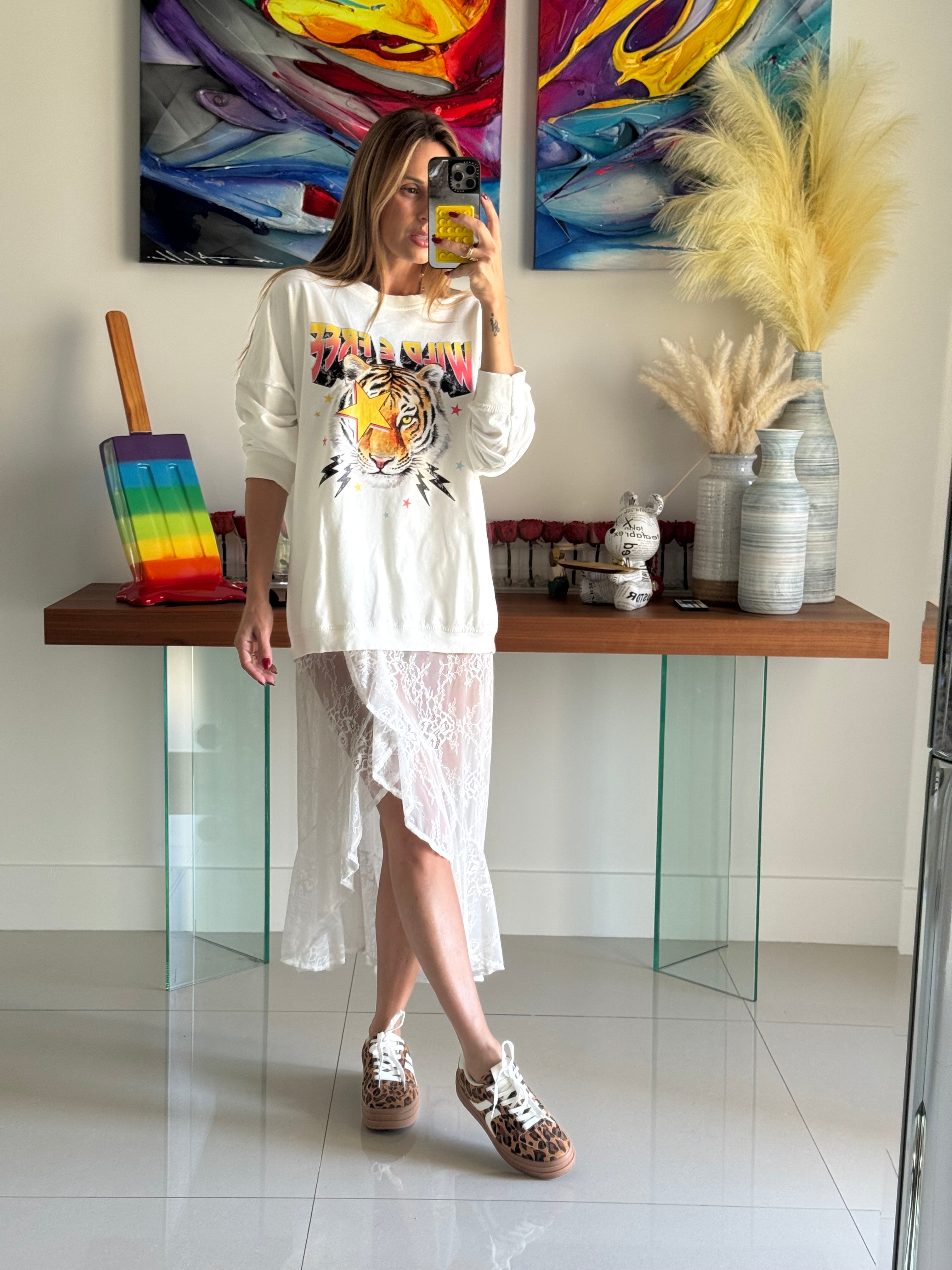 Sweater Tiger White