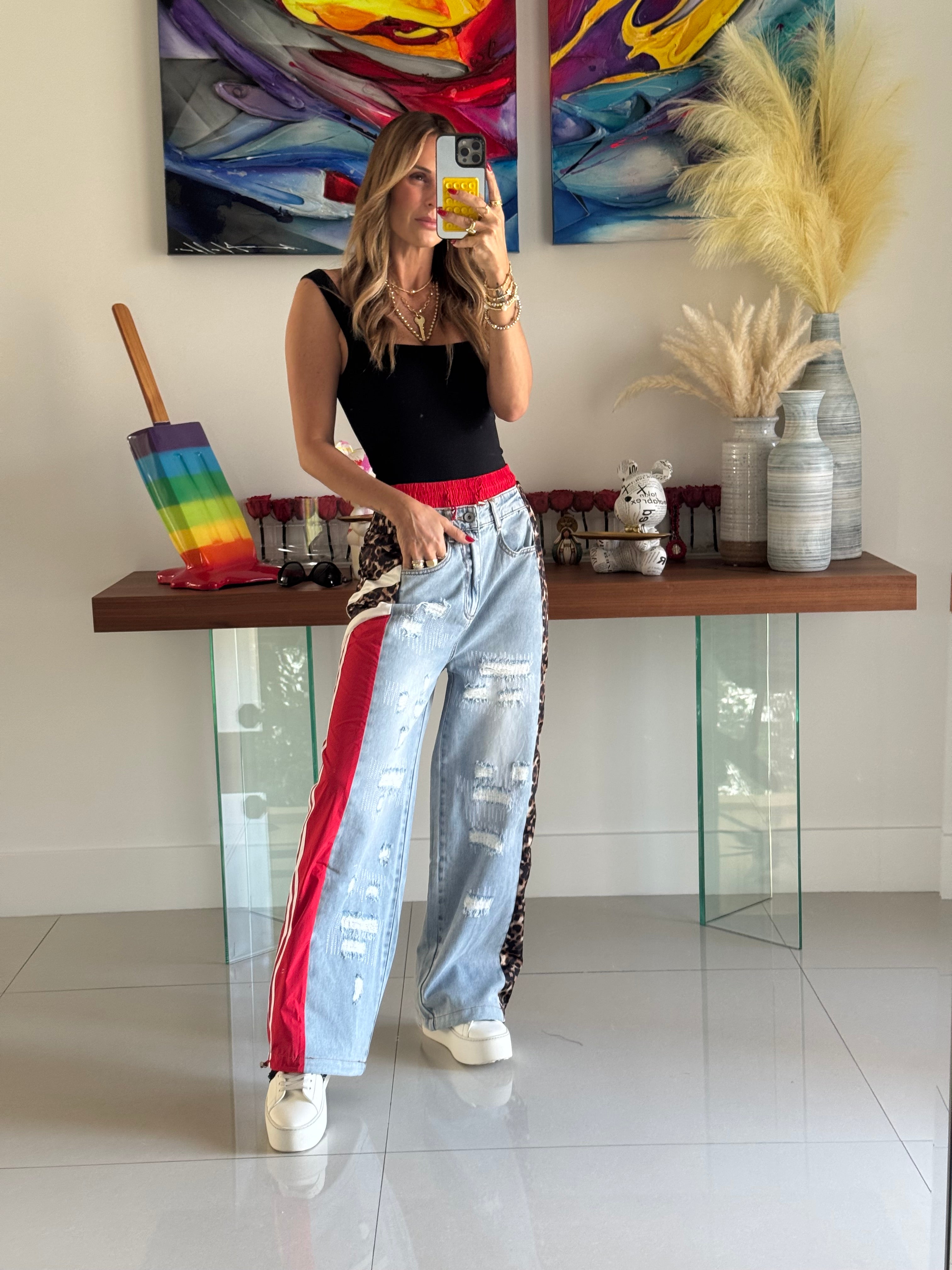 Jeans Dúo Leopard Pink