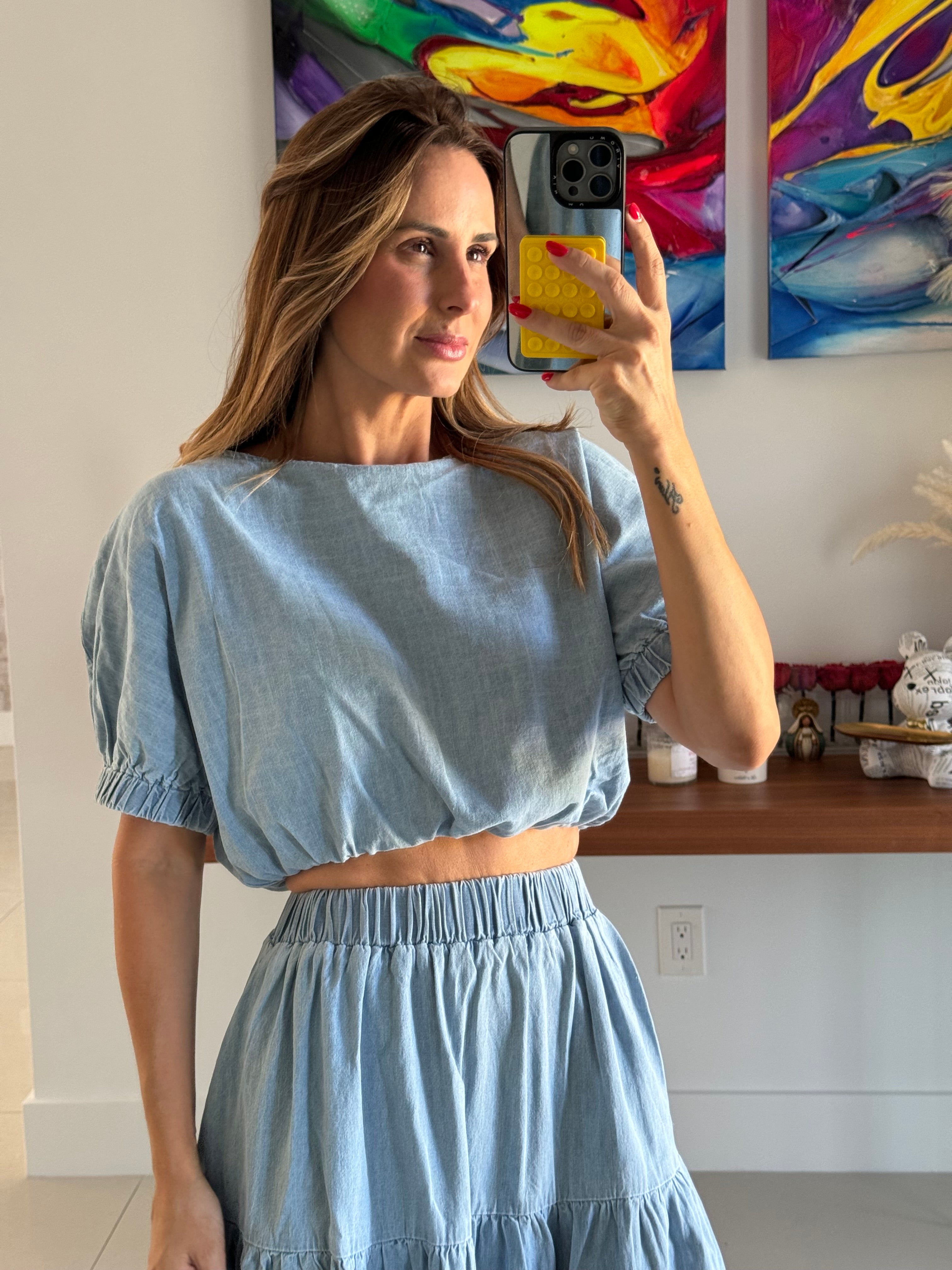 Set Denim Skirt