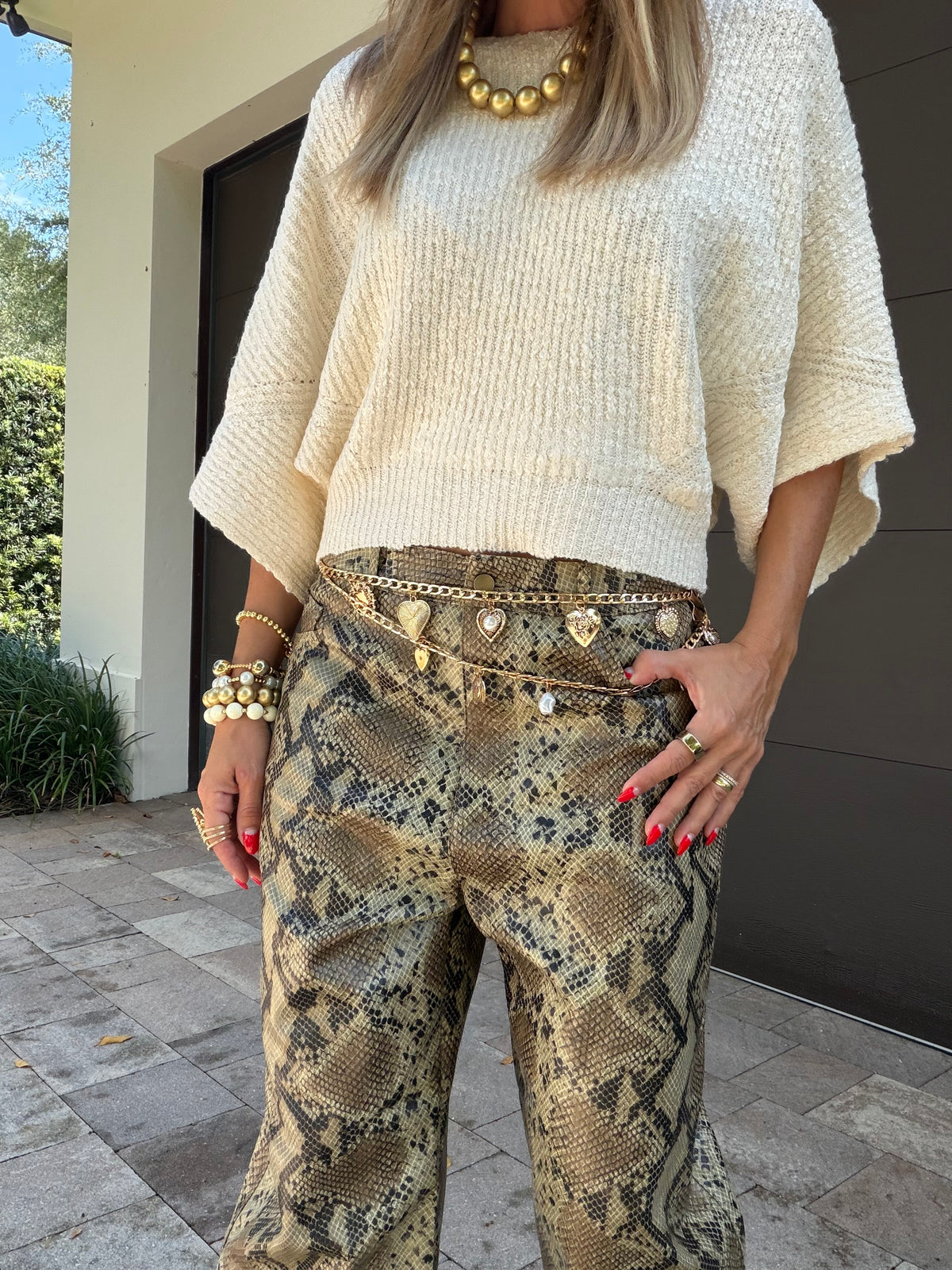 Pant Ita Cuero Snake