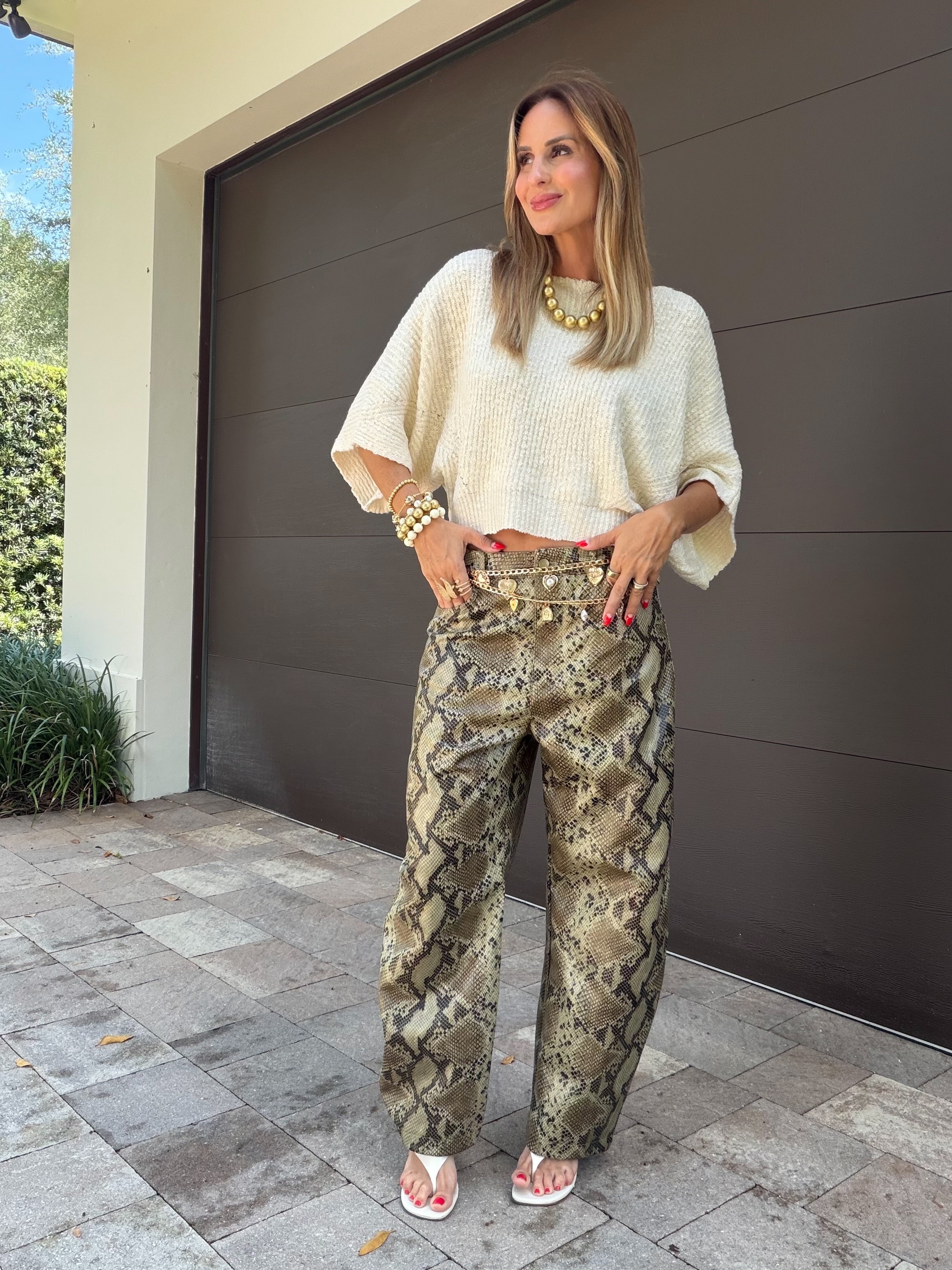 Pant Ita Cuero Snake