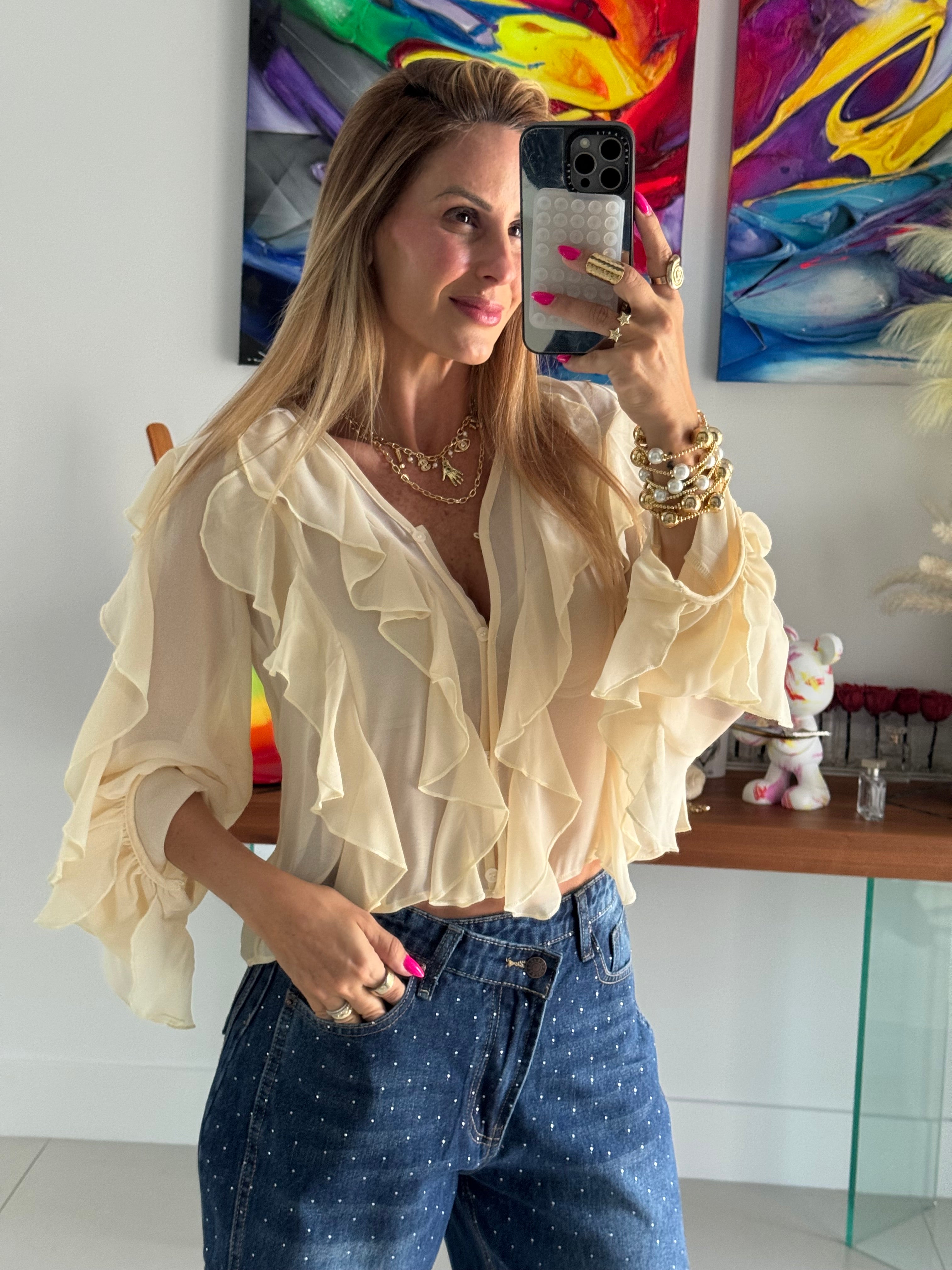 Top Boho Vainilla