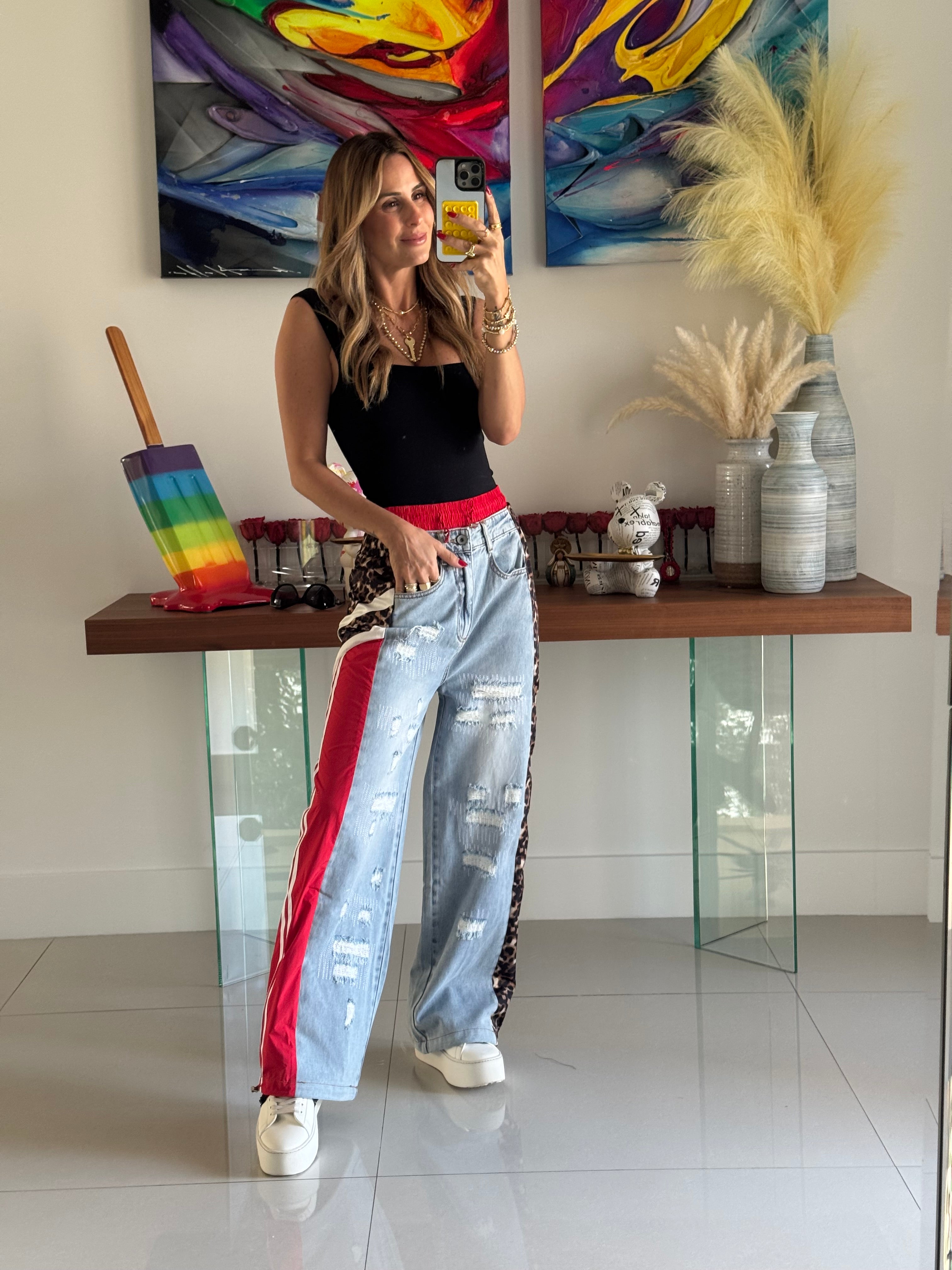 Jeans Dúo Leopard Pink