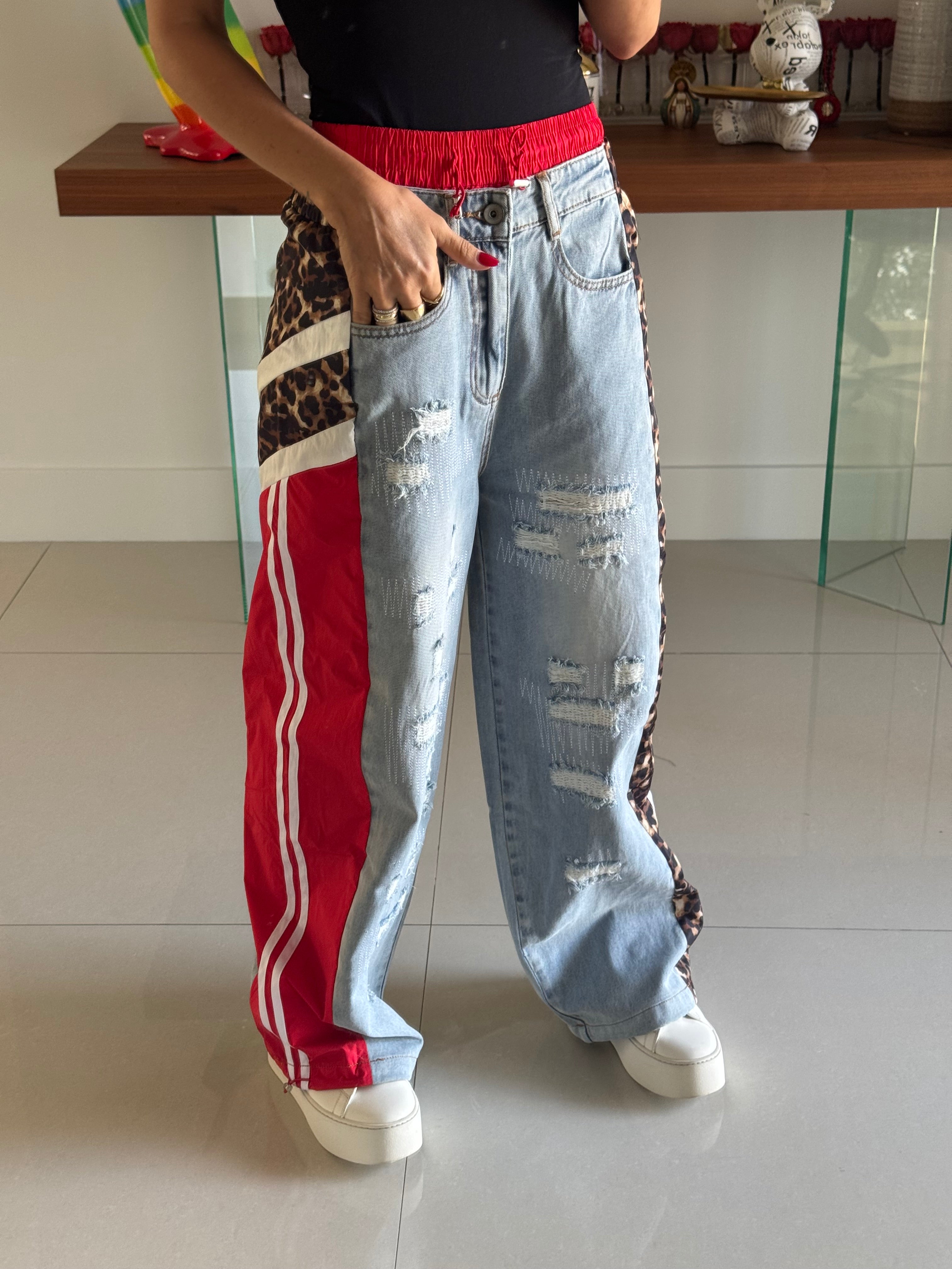 Jeans Dúo Leopard Pink
