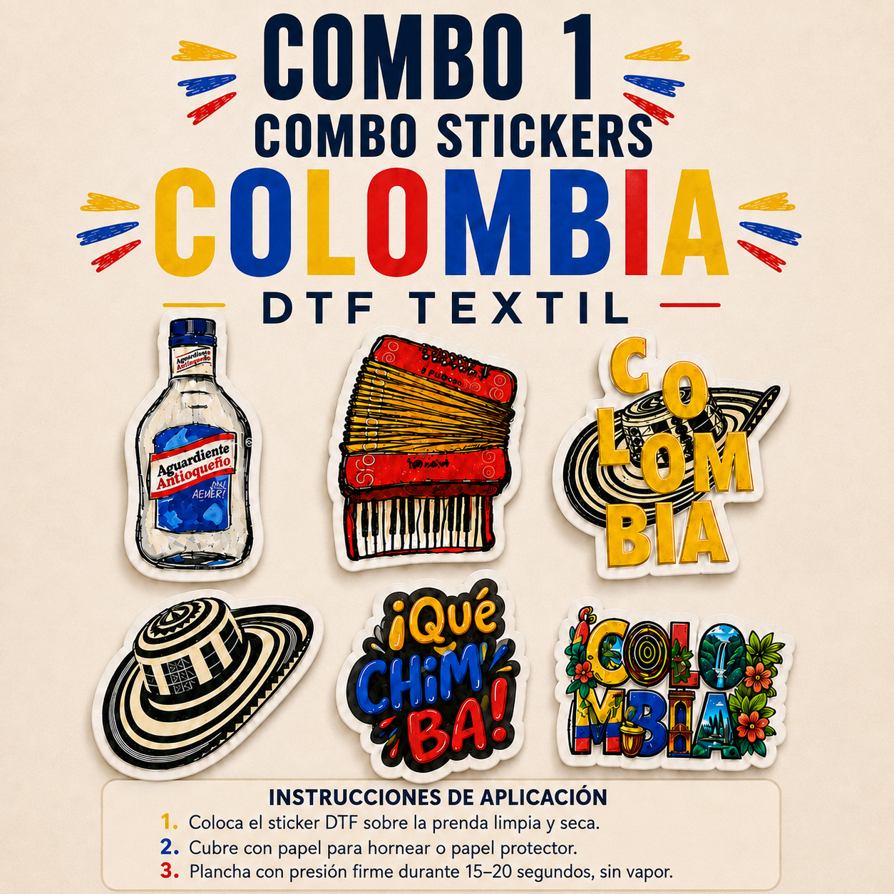 Sticker Combo DTF Combia