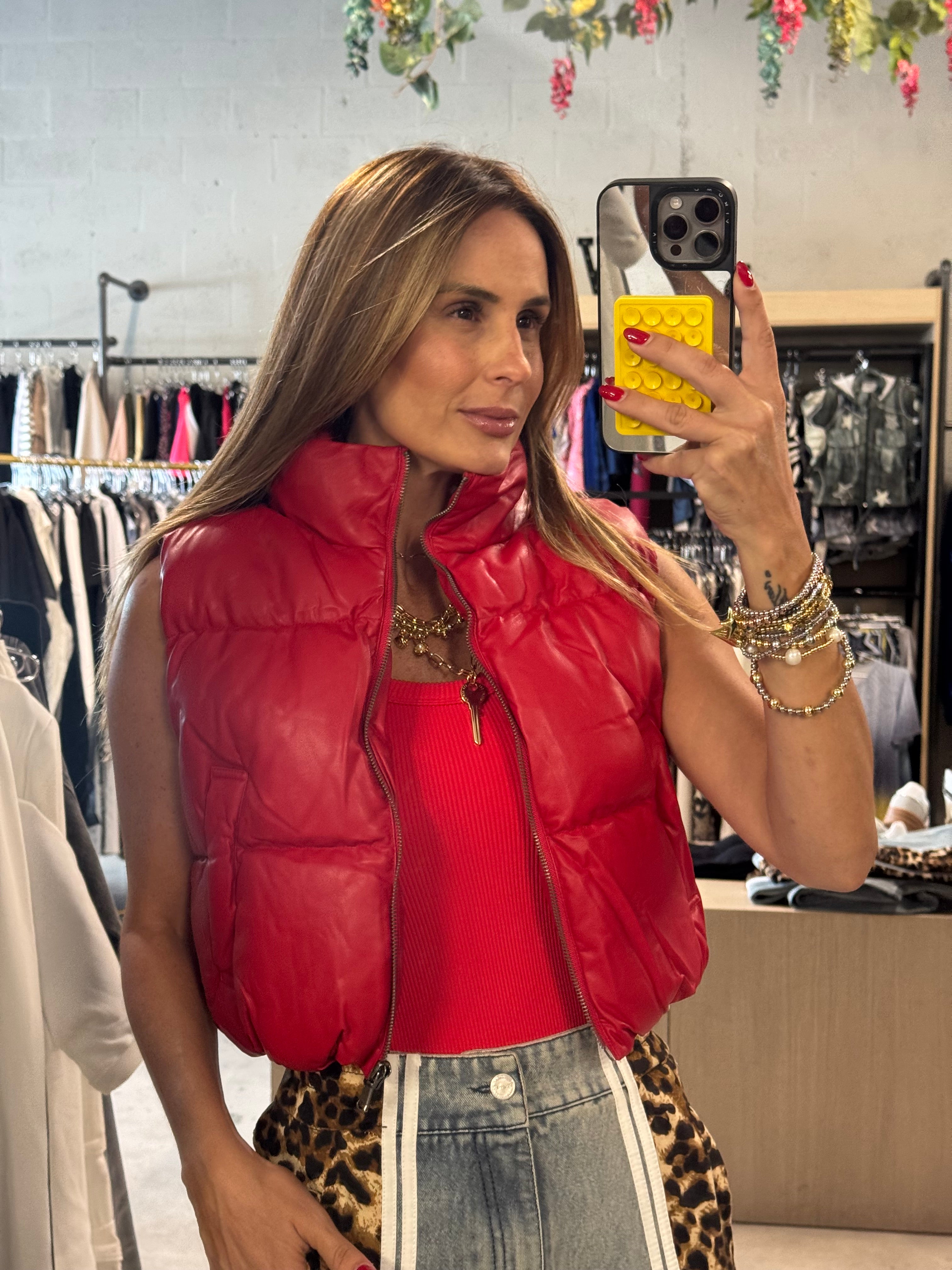 Vest Puffer Red