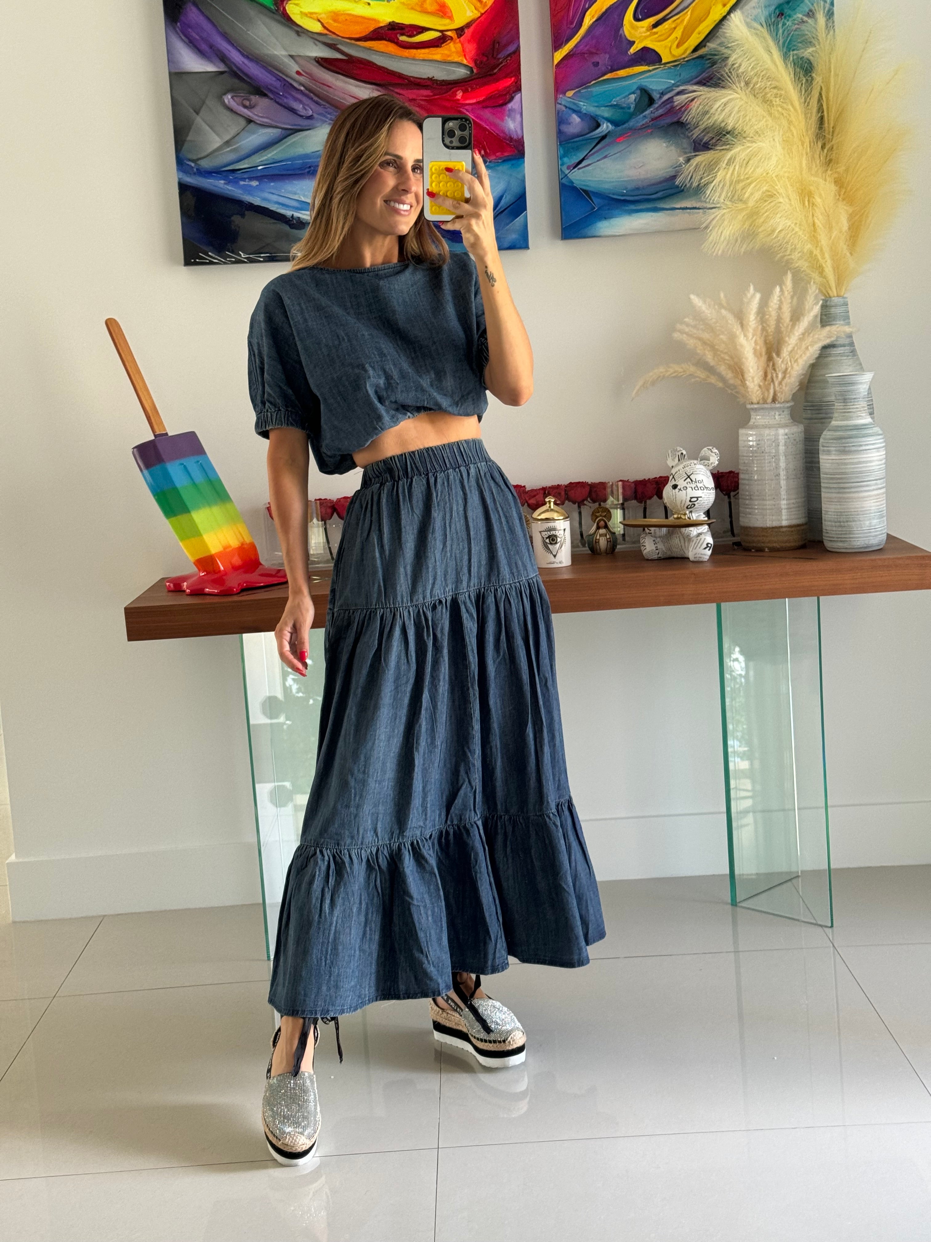 Set Denim Skirt