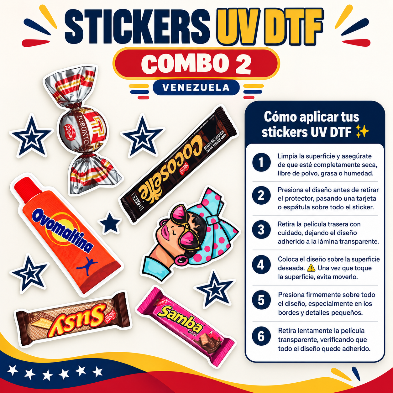 Sticker UV Combo Vzla