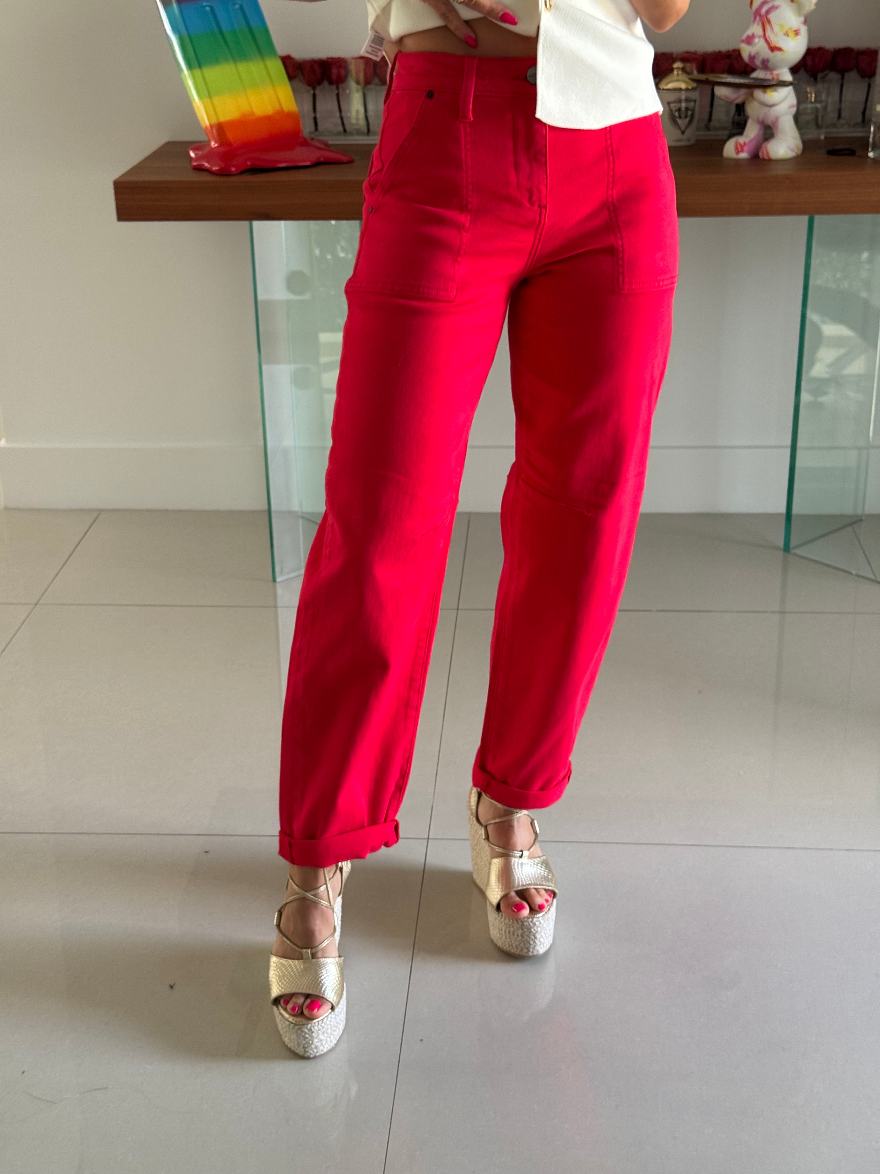 Jeans Barrel Red