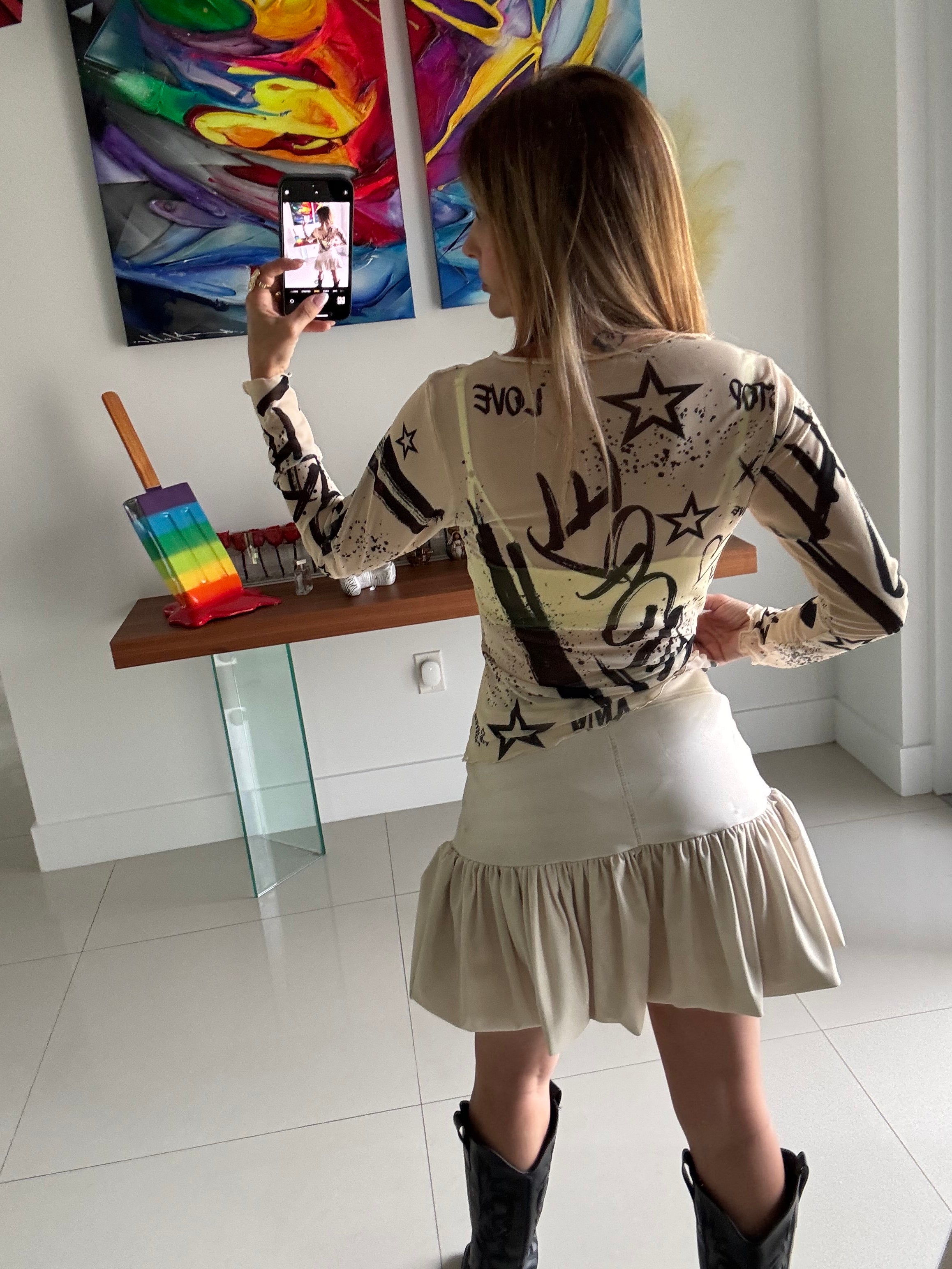Skirt VSW Mini Vainilla