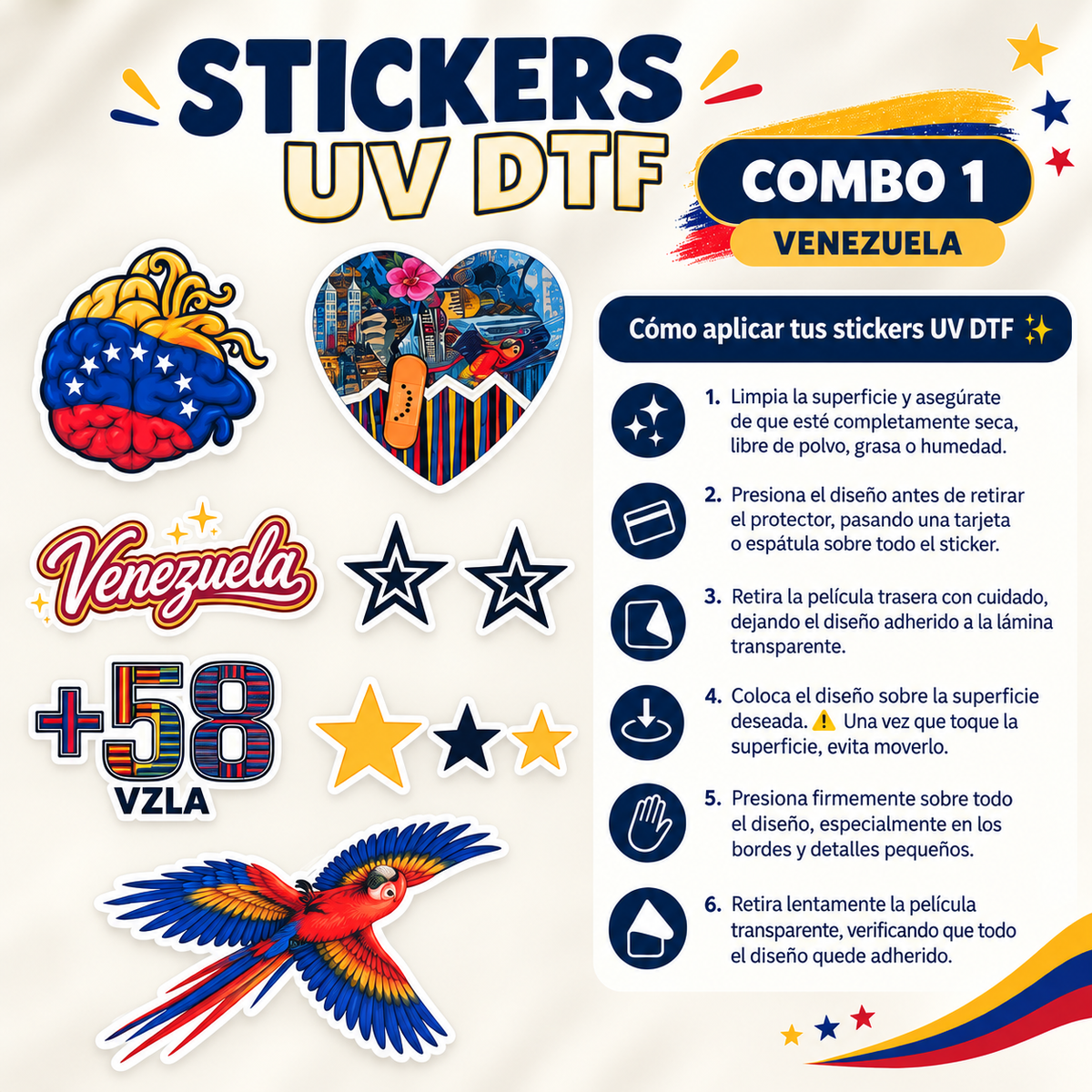 Sticker UV Combo Vzla