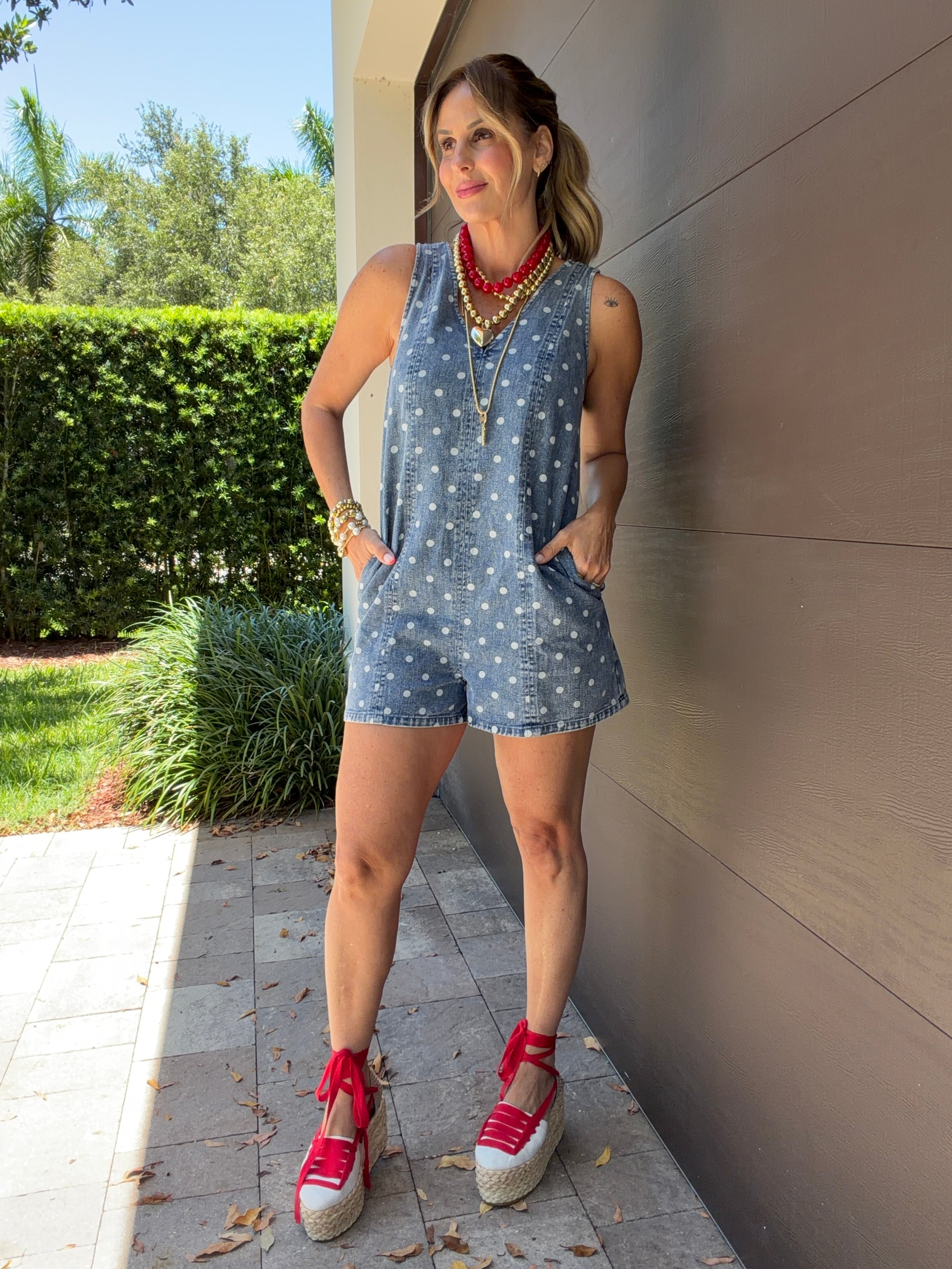 Romper Polka Den