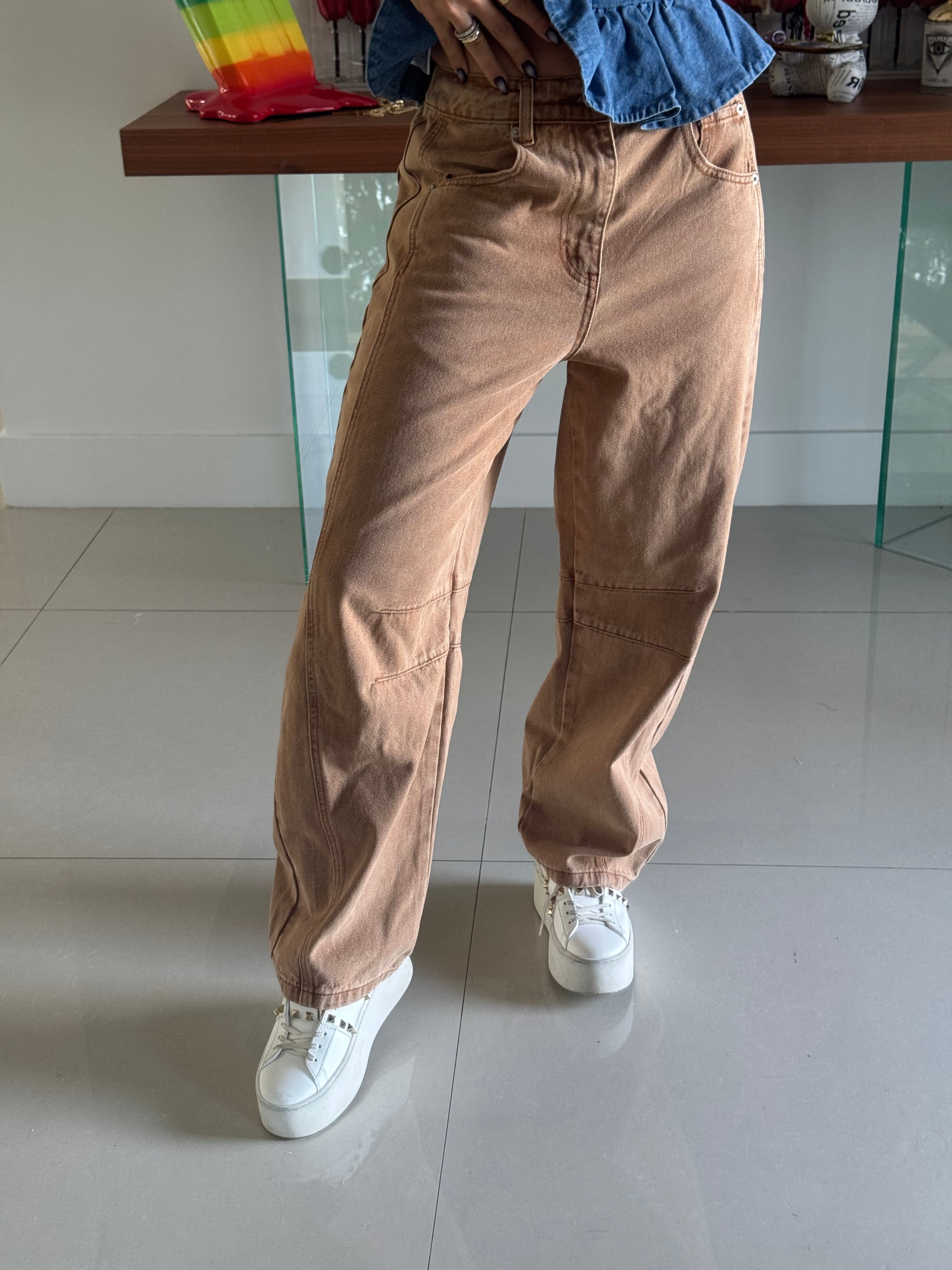 Jeans Barrel Marrón