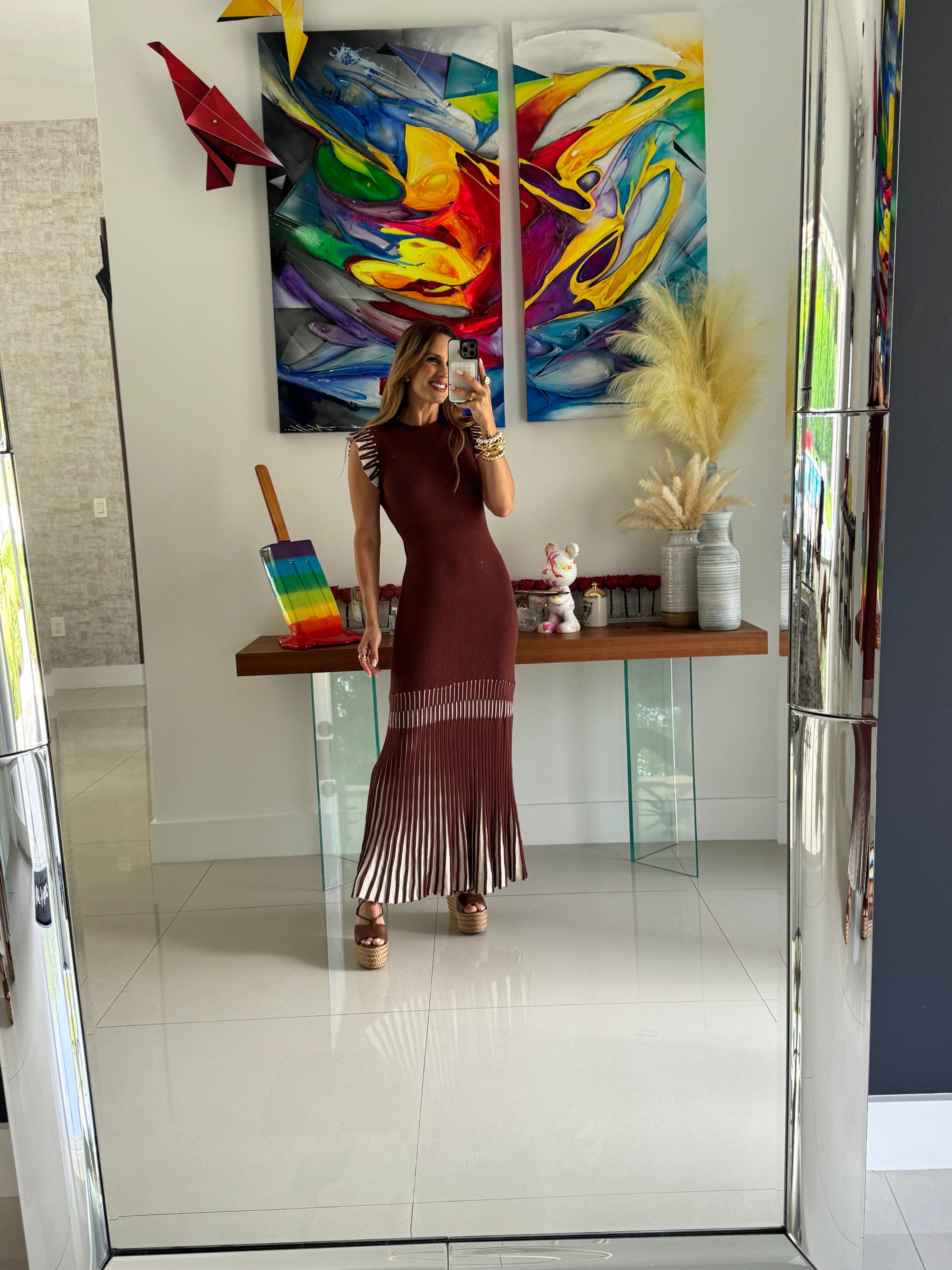 Dress Black White