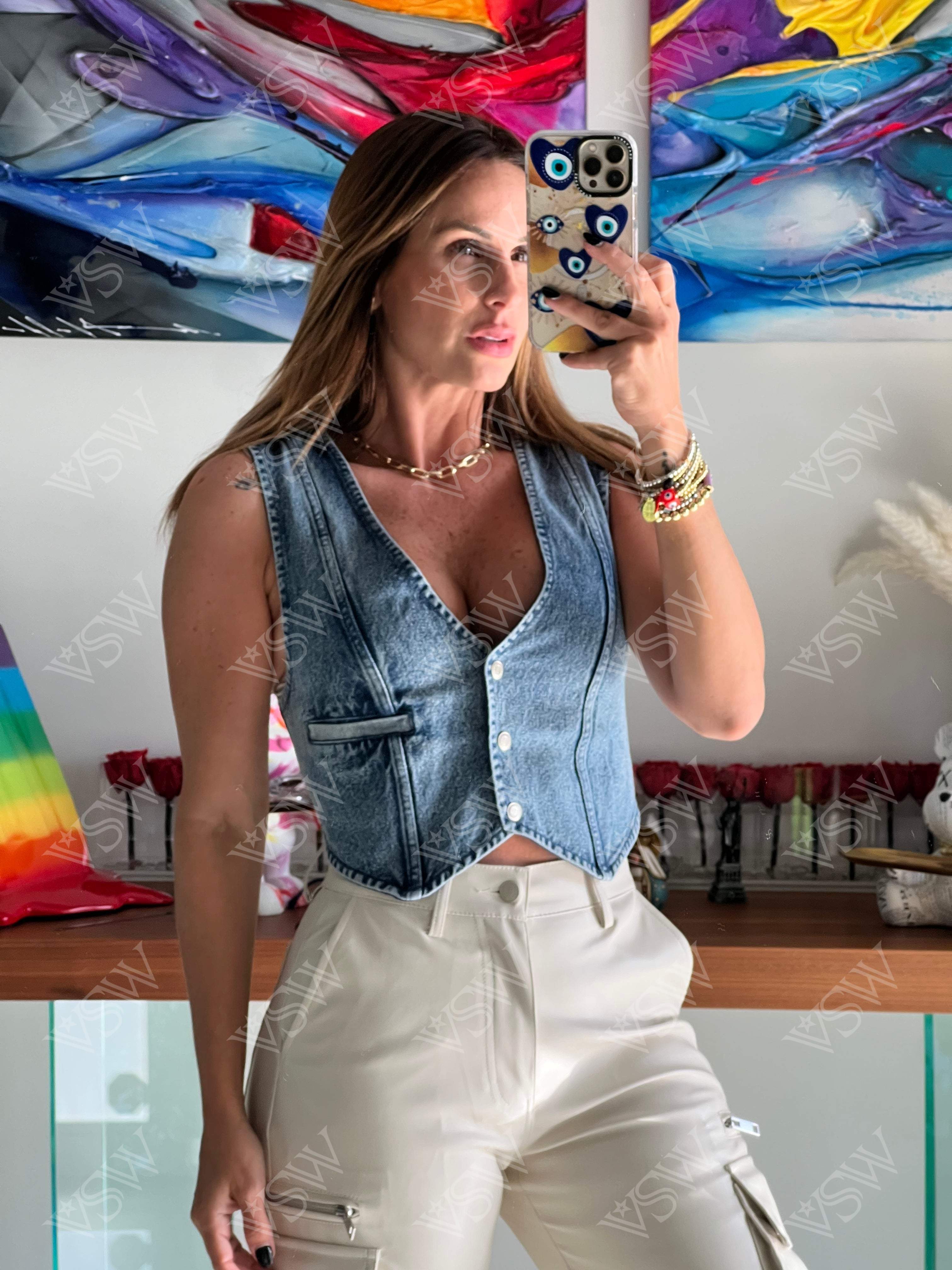 Vest Denim Rum - Vest from [store] by LA - women vest
