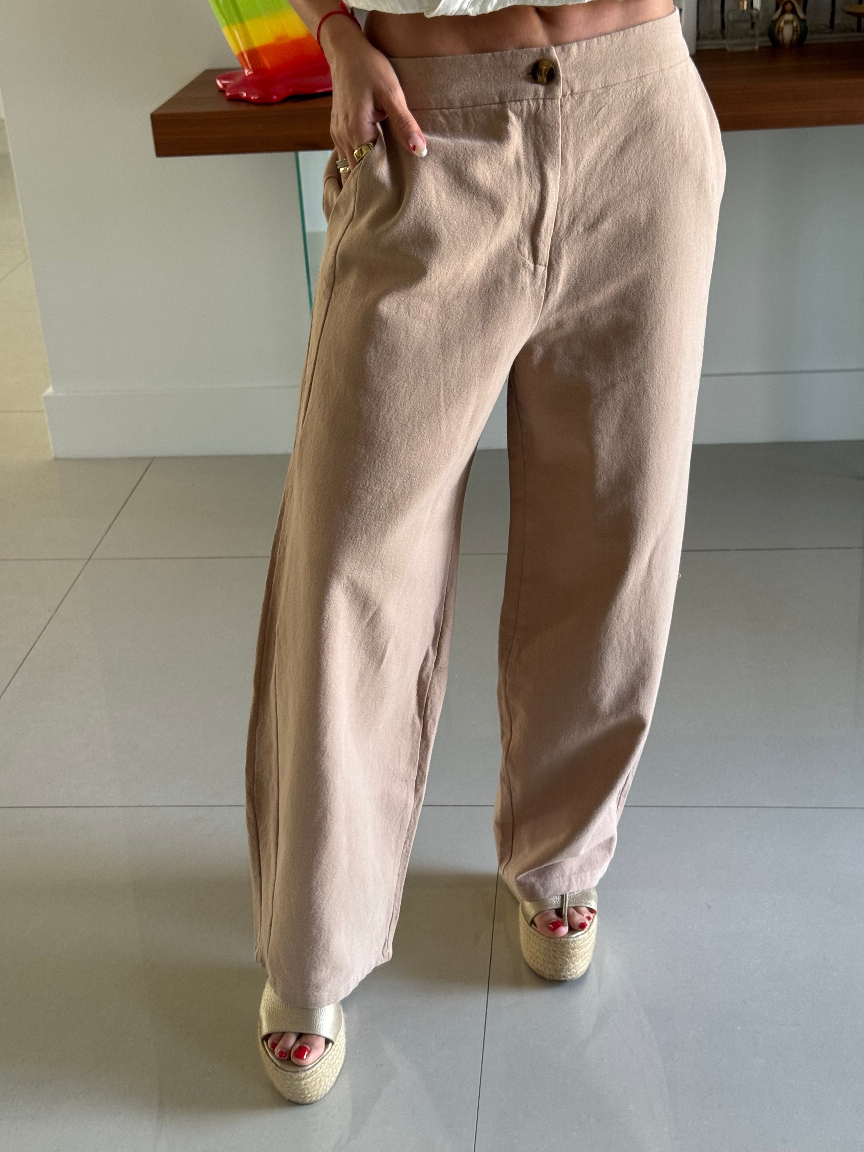 Pant Barrel Lino
