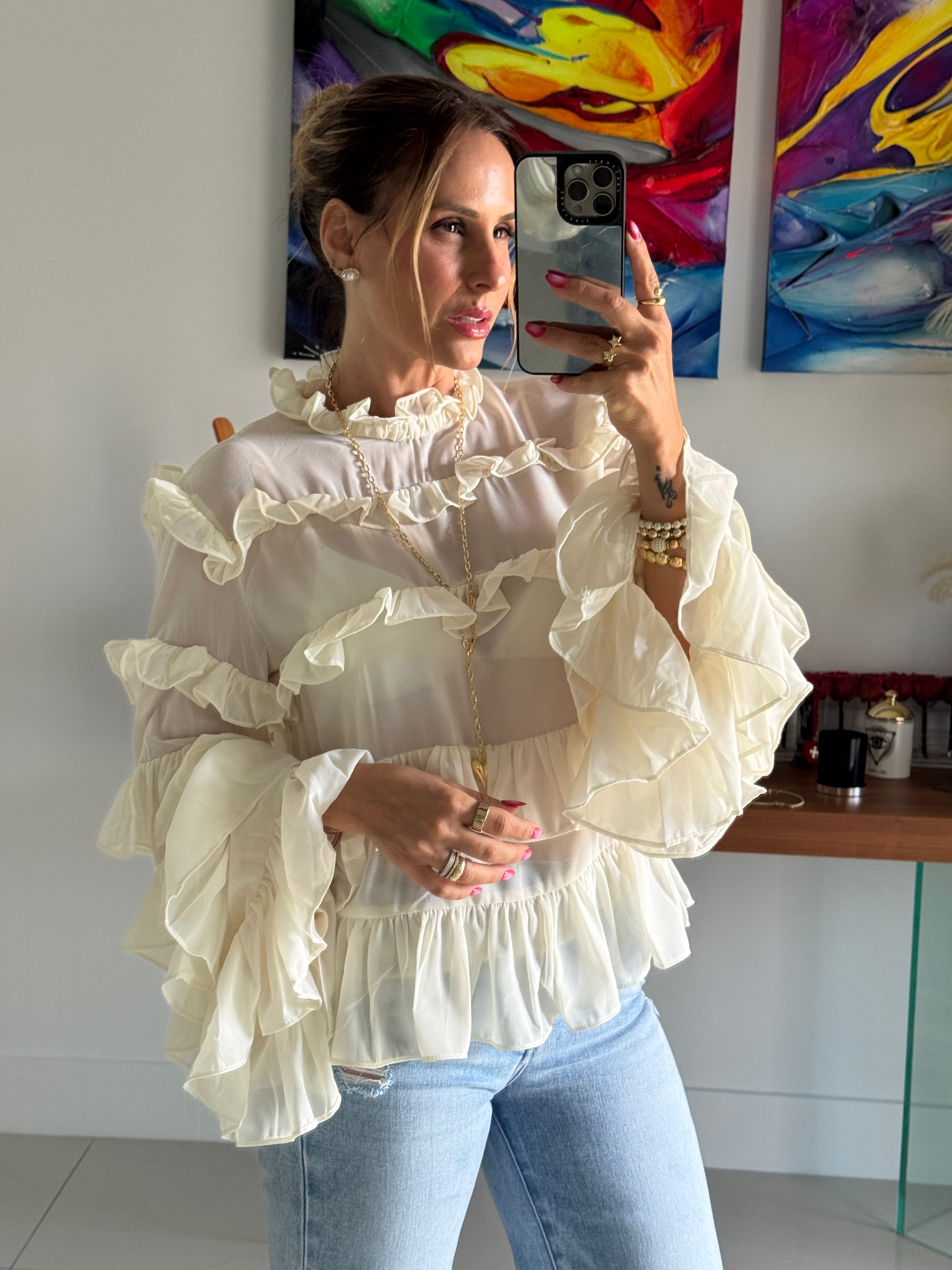 Top Boho Beige