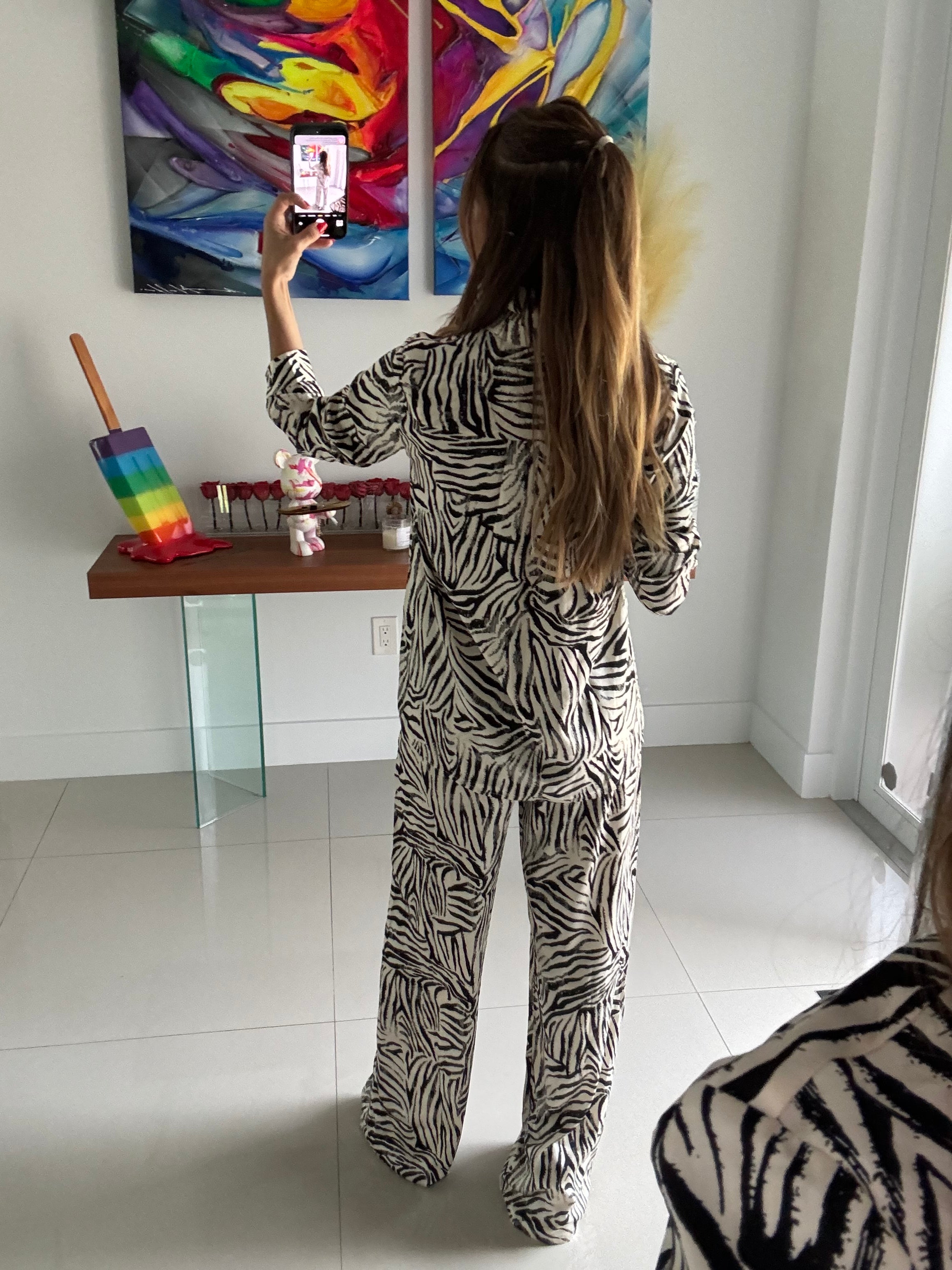 Set Zebra Satin