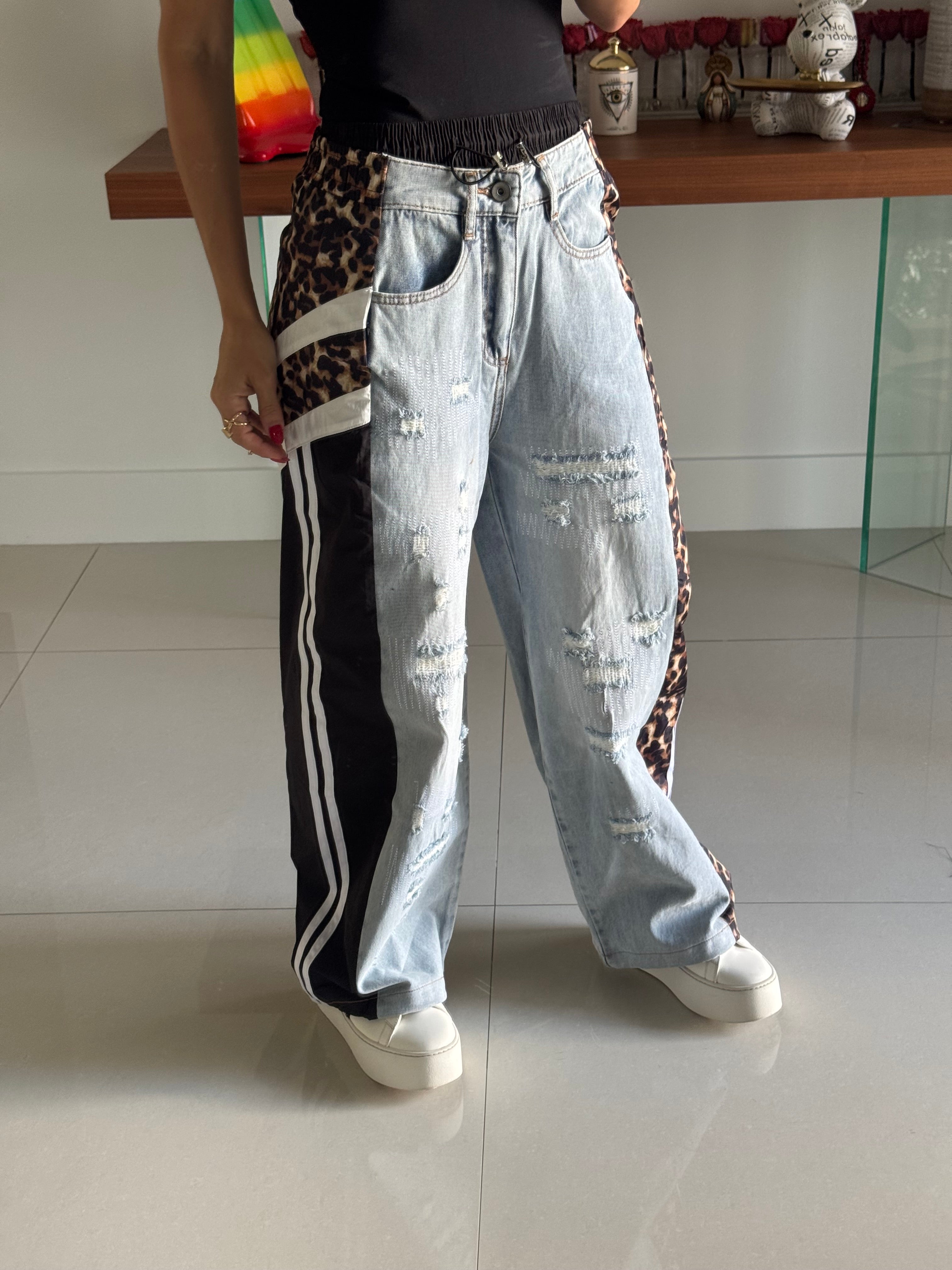 Jeans Dúo Leopard Pink