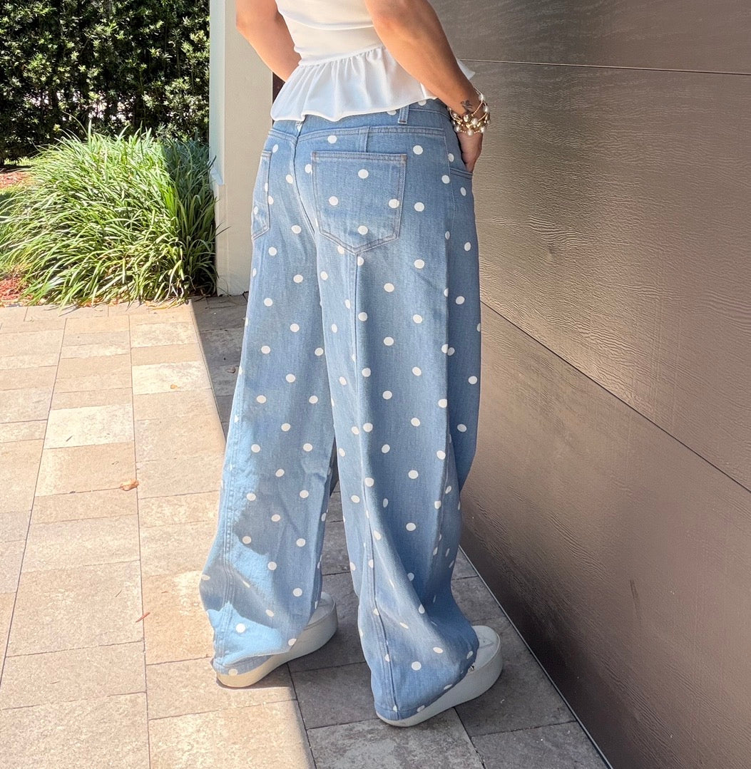 Barrel Polka Dots Denim