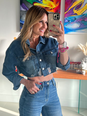Jacket Croptop Jeans Jj