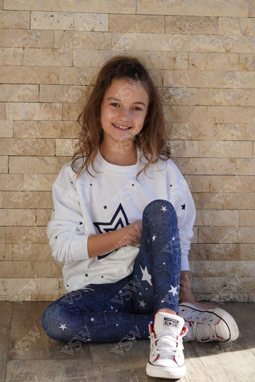 Leggings Girls Blue