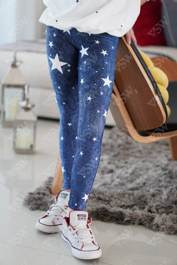 Leggings Girls Blue